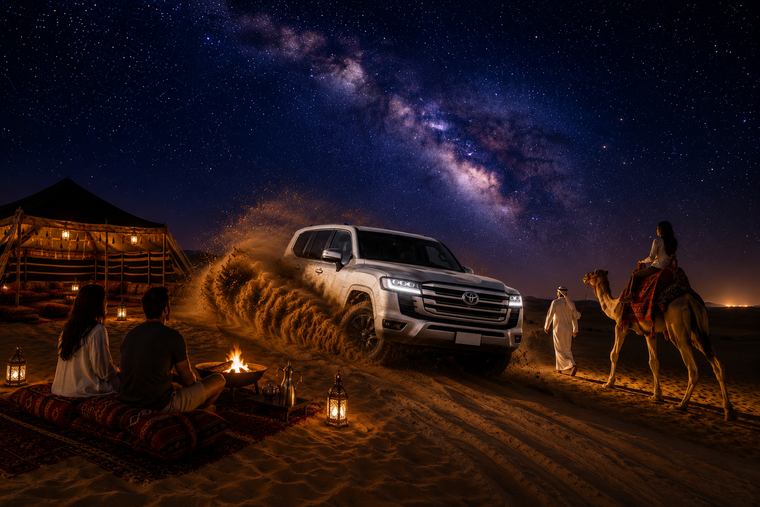 Night Desert Safari with Stargazing & Camel Ride