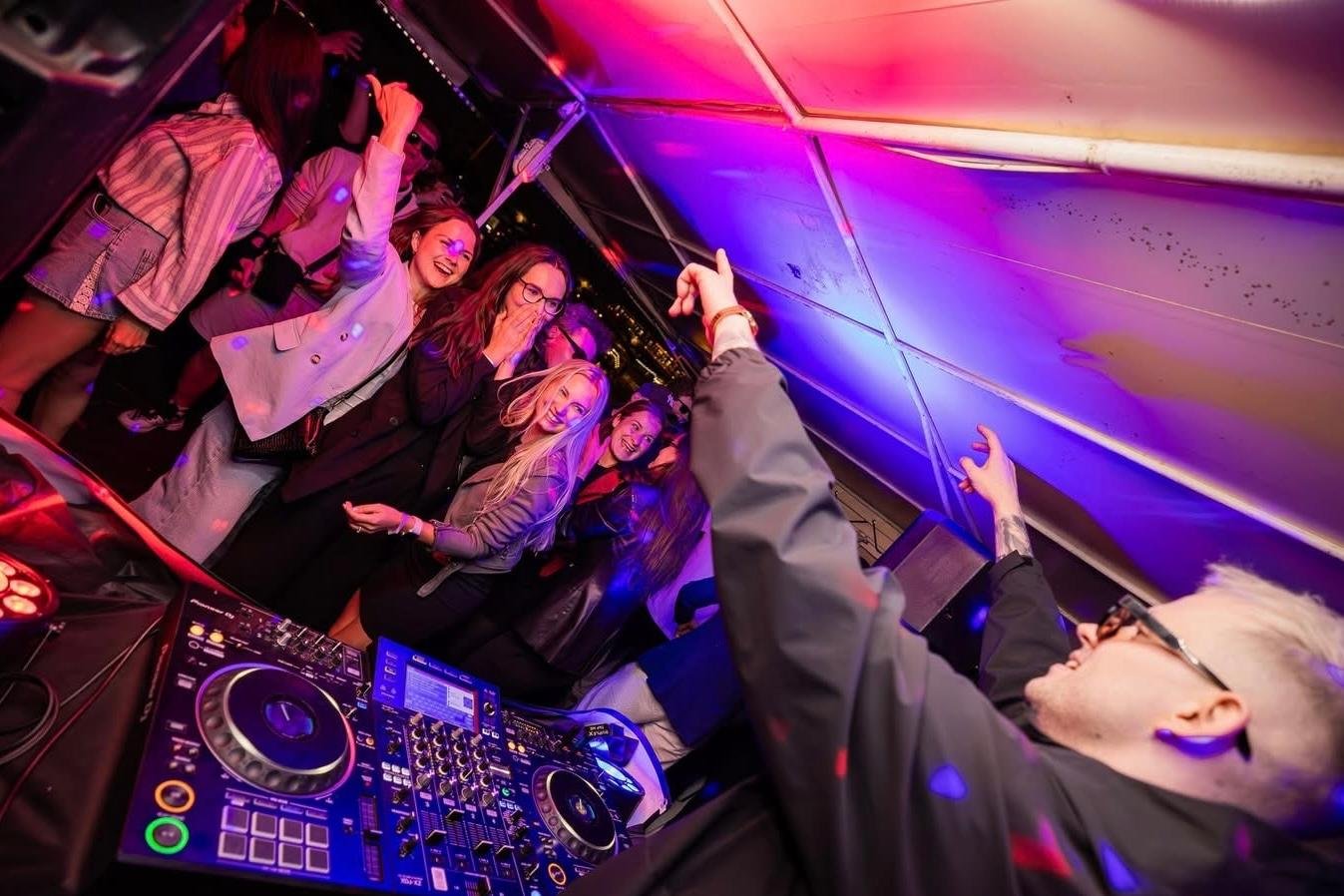 Vltava River Sunset Party Cruise with Rooftop Club Access
