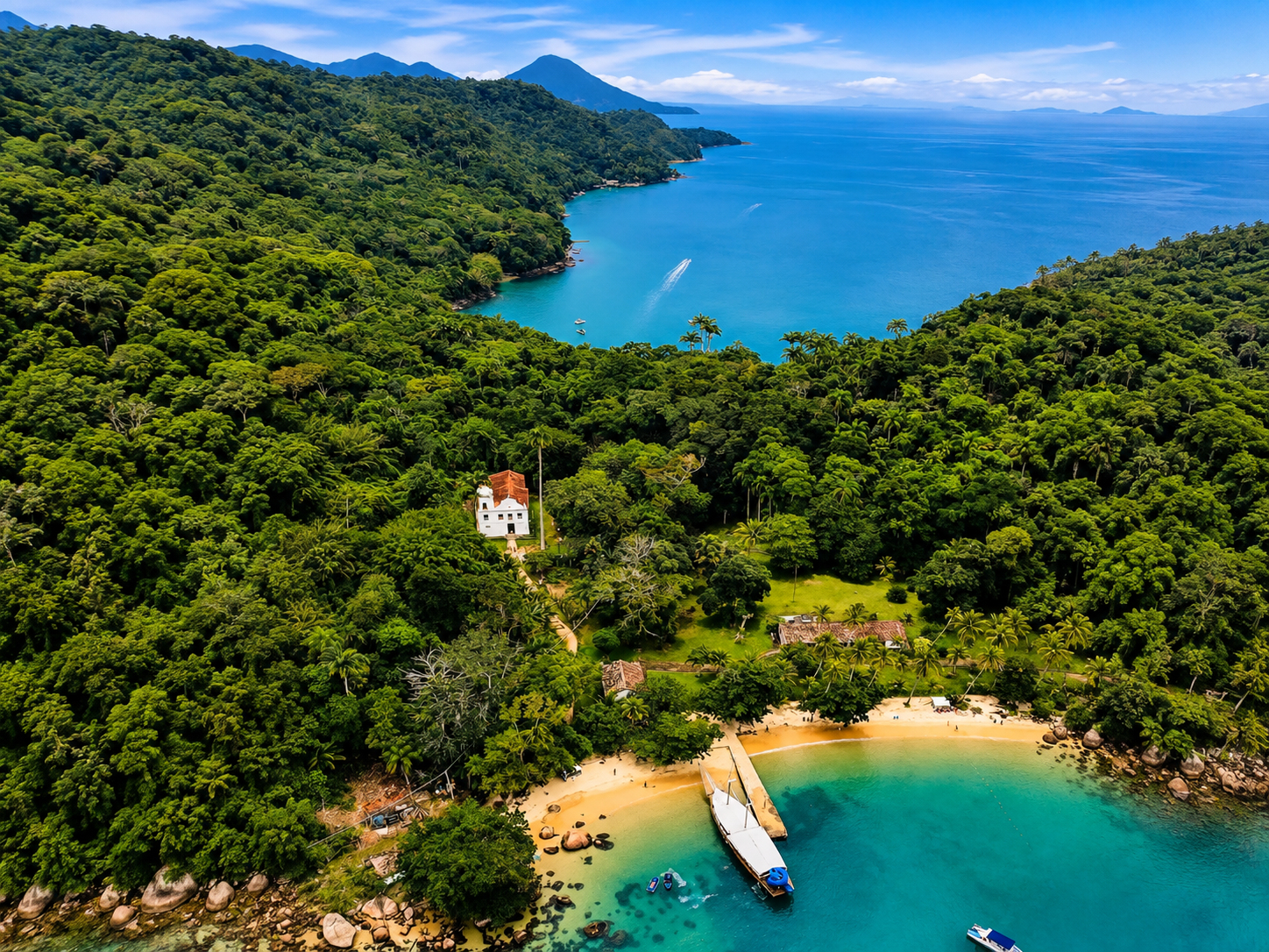 Ilha Grande & Blue Lagoon Boat Cruise from Rio