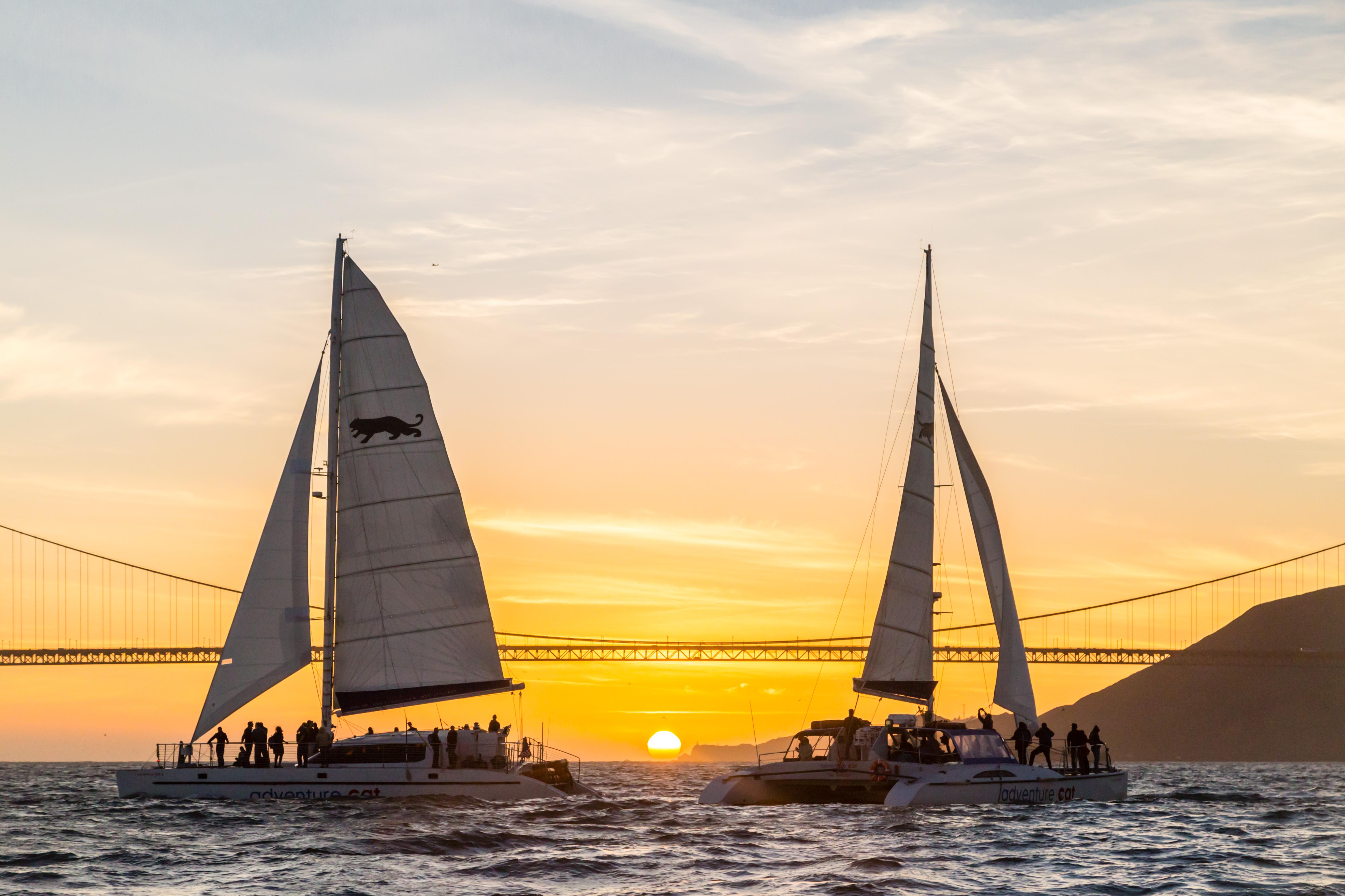 Luxury Catamaran Sunset Sail on San Francisco Bay