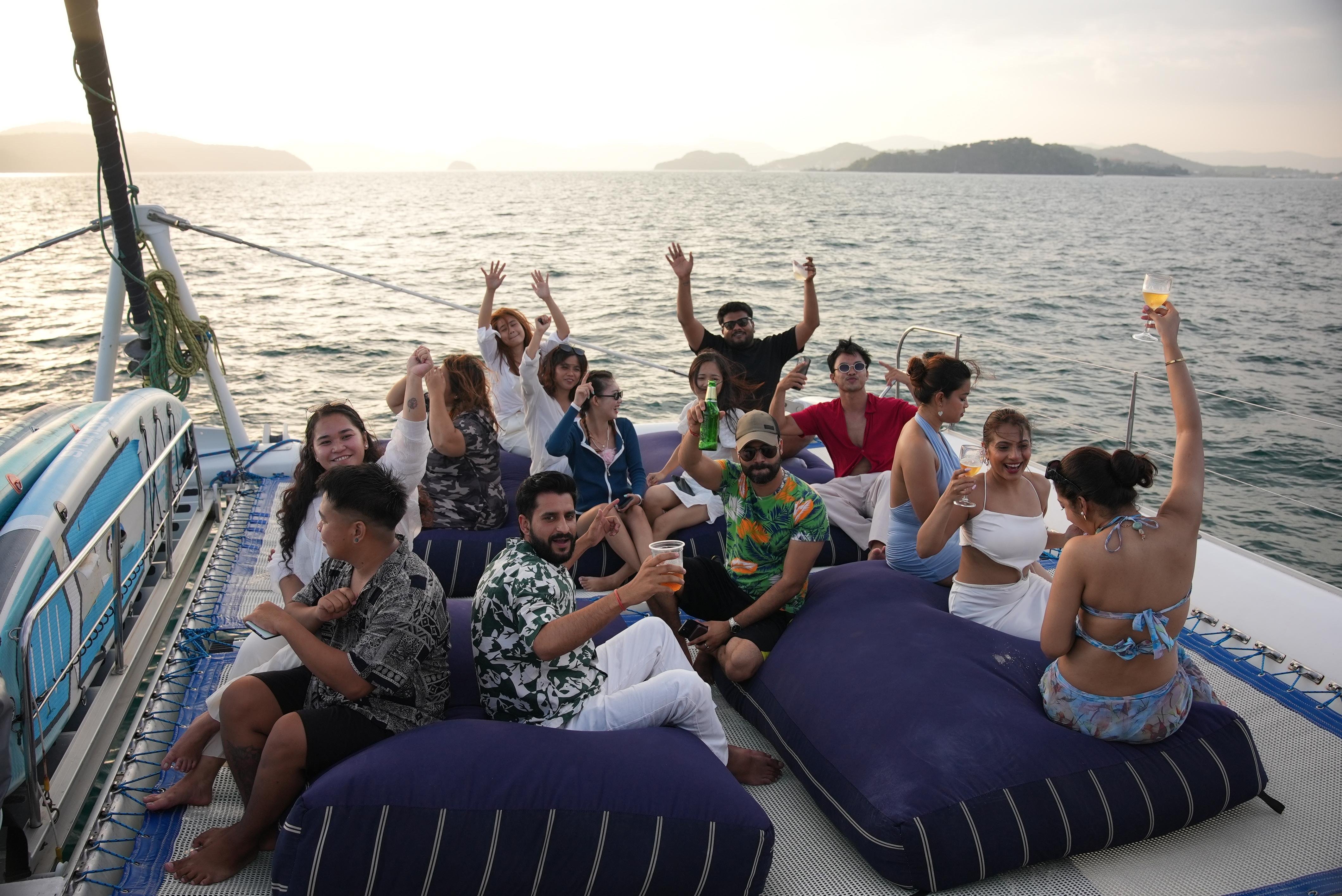 Phuket Sunset Yacht Party with DJ and Dolphin Watching