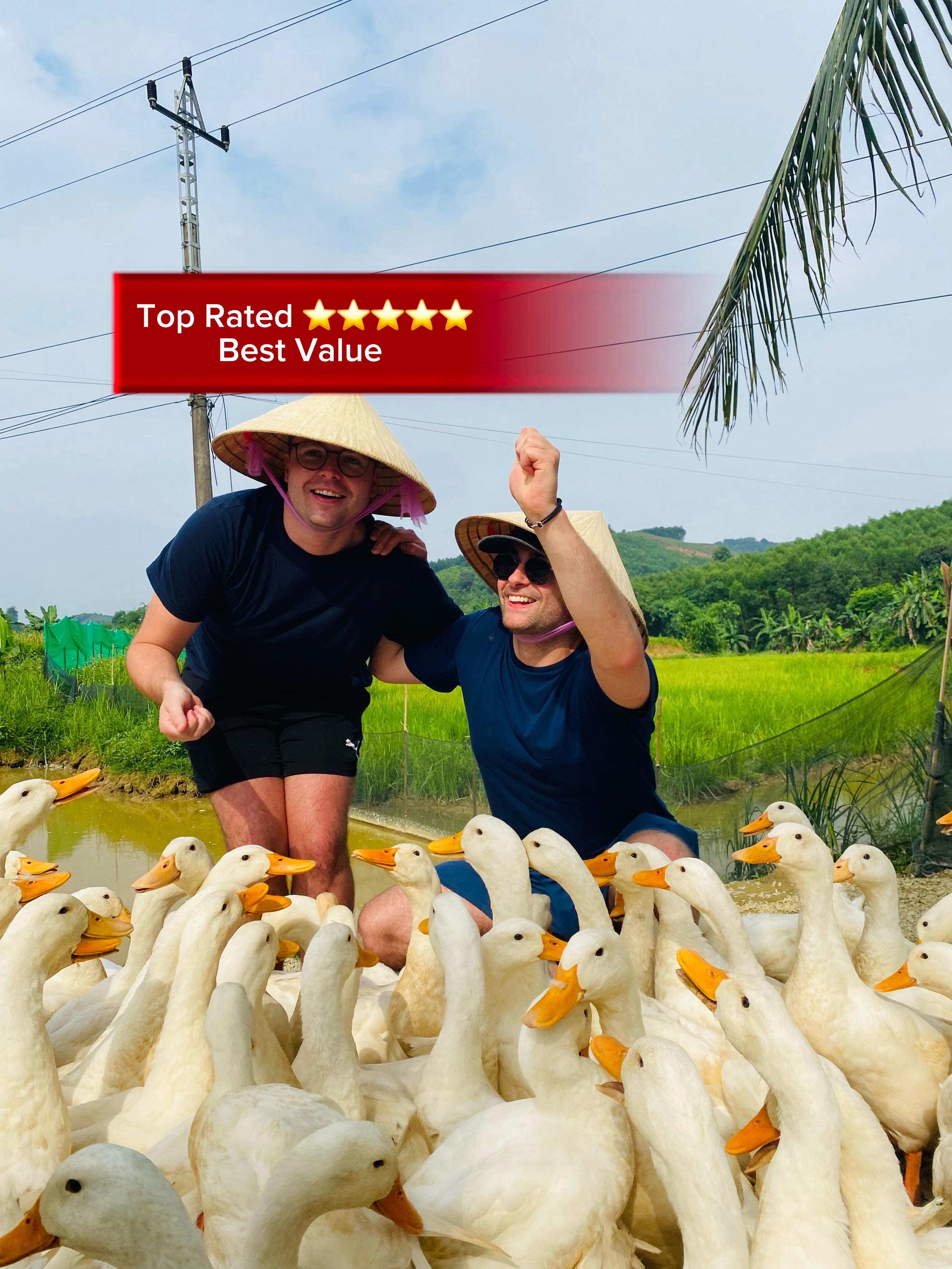Paradise & Phong Nha Caves with Duck Stop Farm Visit