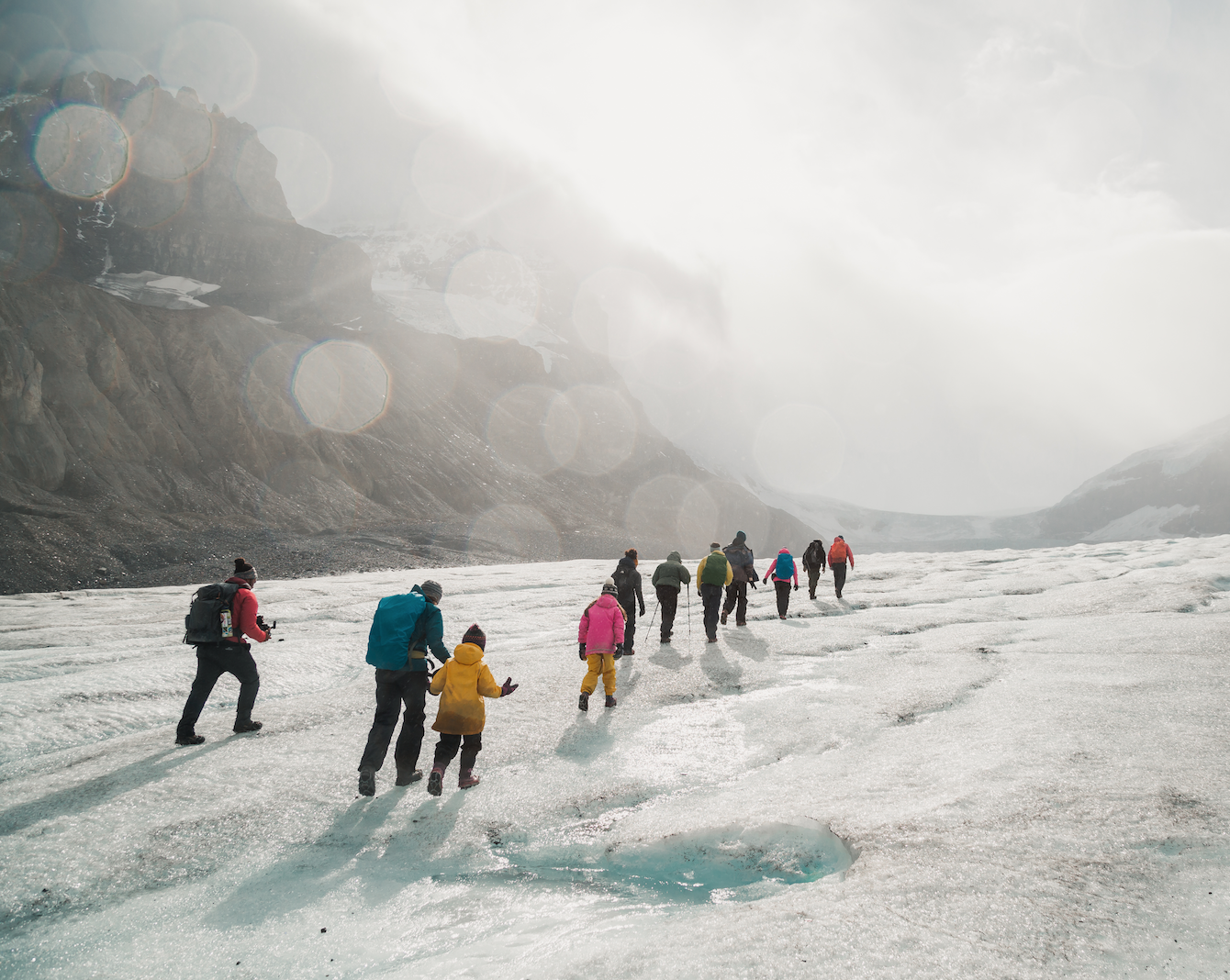 Athabasca Glacier tour — guided glacier walk with crampons, Columbia Icefield, Alberta — image 2
