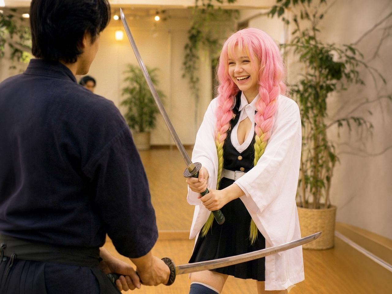 Anime Sword Fighting Workshop with Professional Video