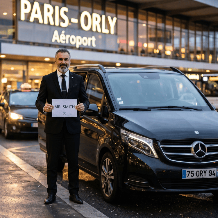 Professional chauffeur and private Orly airport transfer