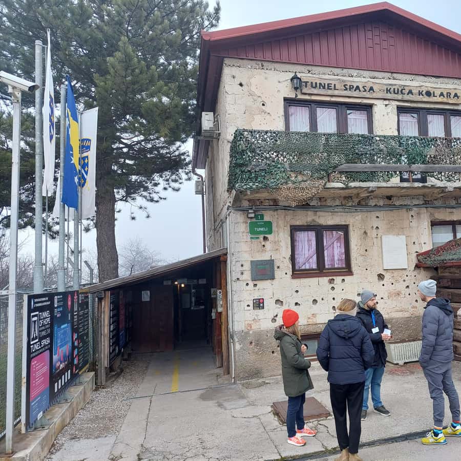 Entrance to Sarajevo's Tunnel of Hope museum