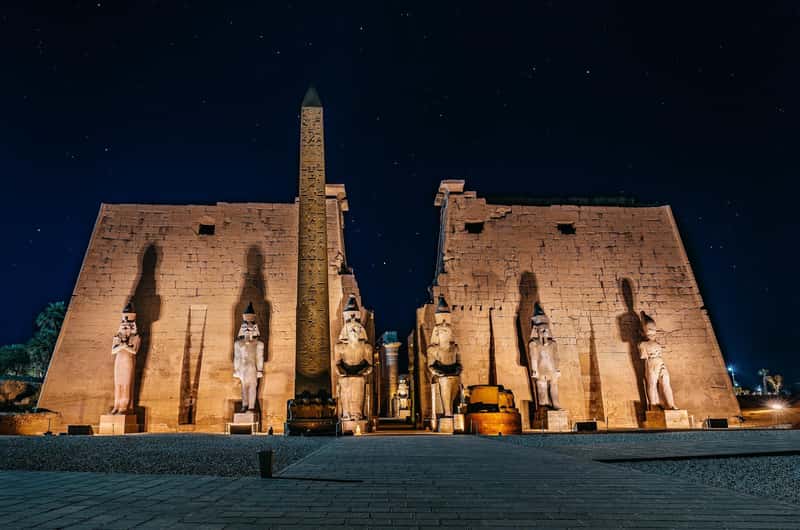 Luxor Temple at night