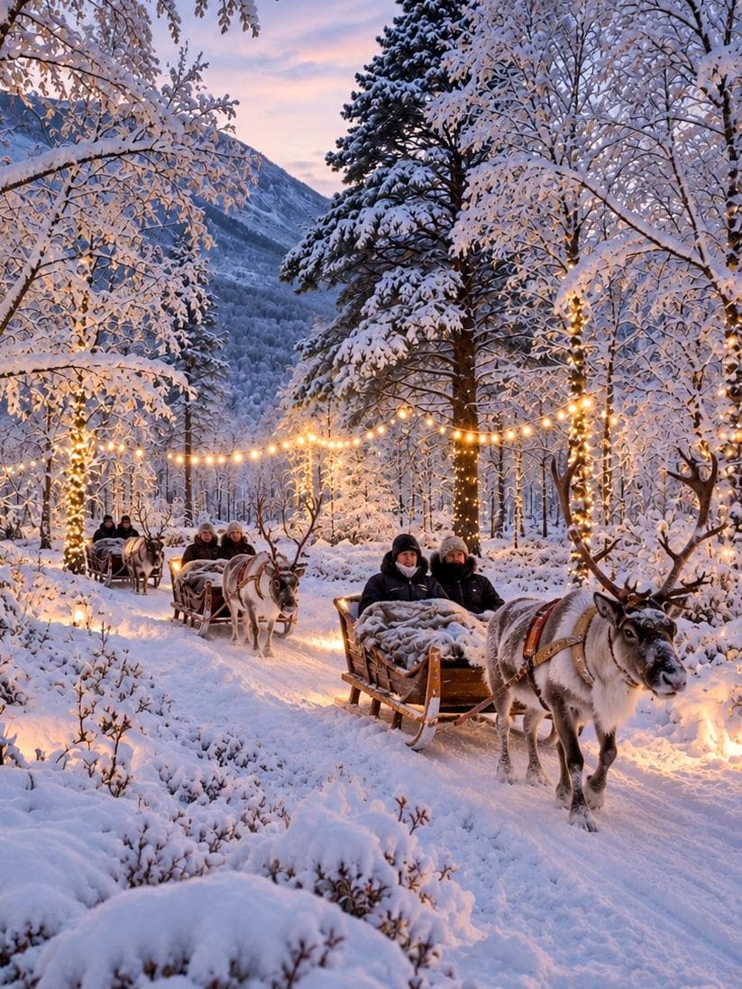 GetYourGuide listing photograph 1: Reindeer Sledding, Feeding & Sámi Culture Experience with Reindeer Experience Tromsø
