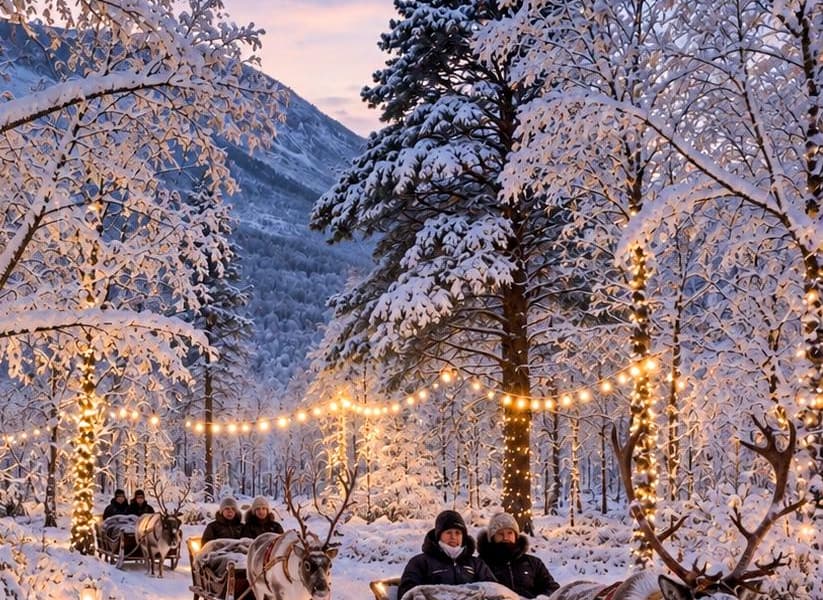 GetYourGuide listing photograph 1: Reindeer Sledding, Feeding & Sámi Culture Experience with Reindeer Experience Tromsø