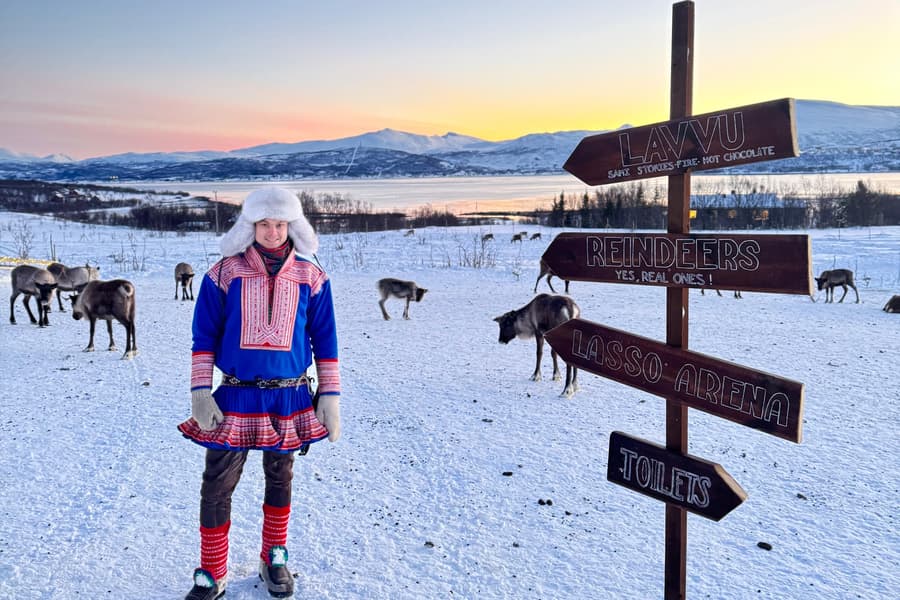 GetYourGuide listing photograph 3: Reindeer Sledding, Feeding & Sámi Culture Experience with Reindeer Experience Tromsø