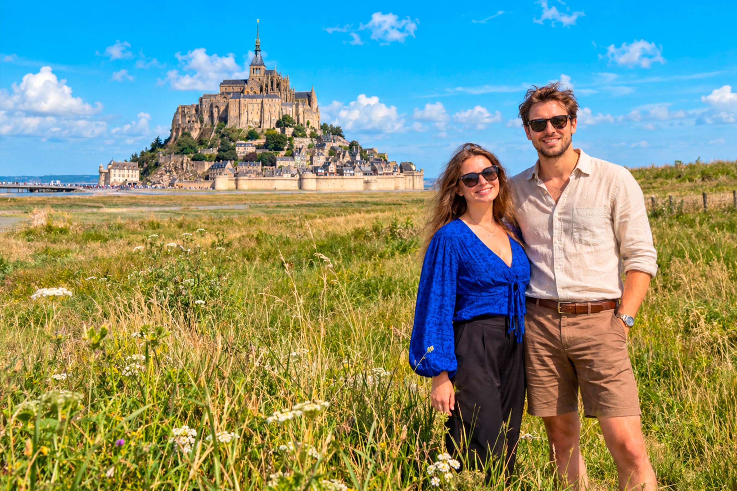 Depuis Paris: excursion privée d'une journée à Étretat et au Mont-Saint-Michel