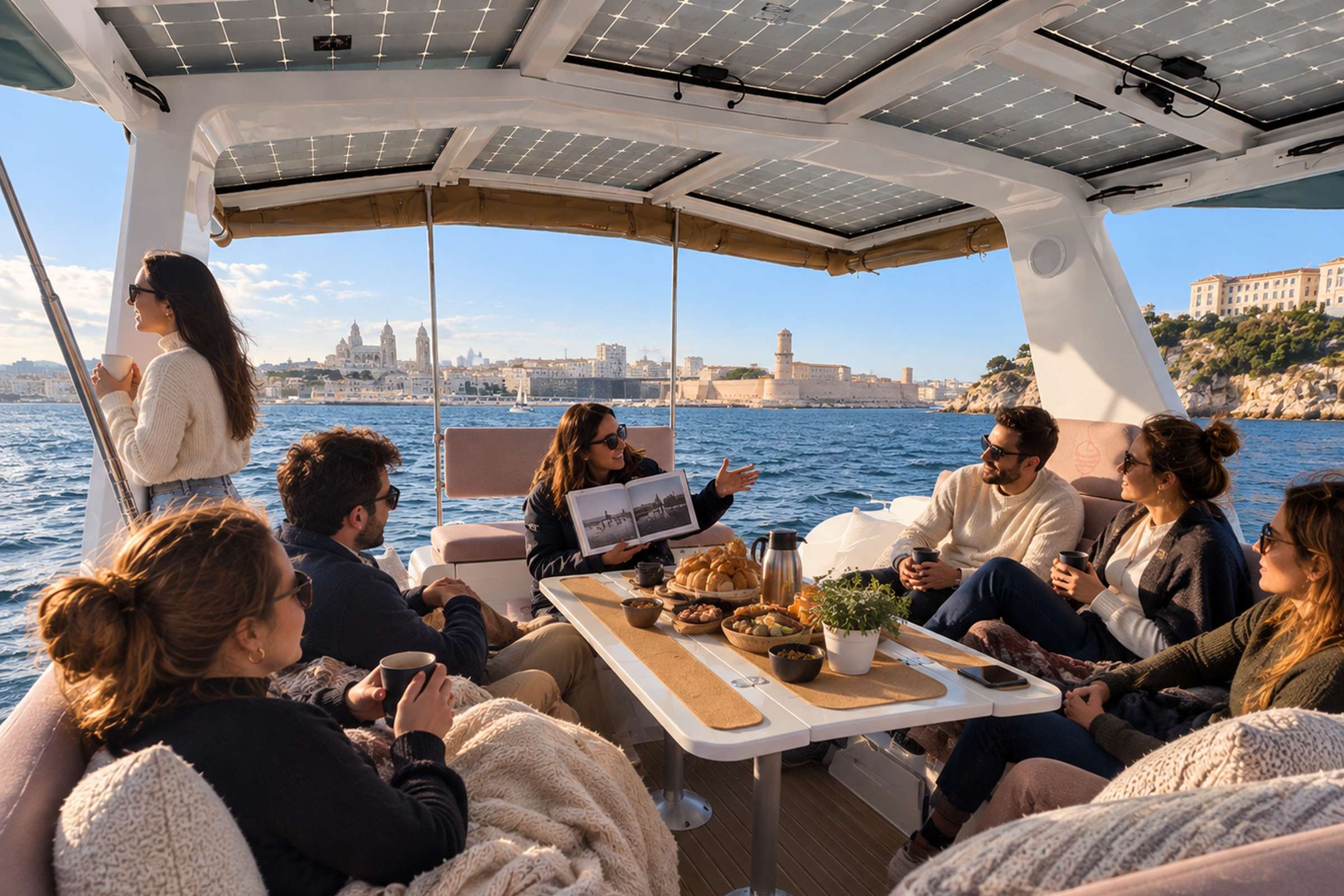 Marseille toute l’année : visite du patrimoine en catamaran couvert