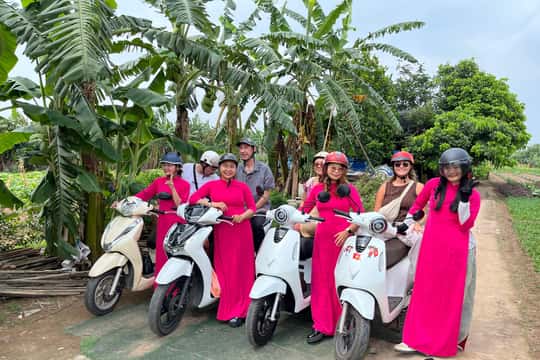 Affordable pick tour: Hanoi Motorbike Tour with Female Riders in Long Dress Ao Dai | From only 32 USD