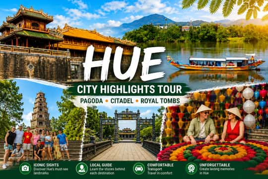 Featured tour with 10 reviews: Hue City Tour: Imperial Citadel, Tombs & Perfume River