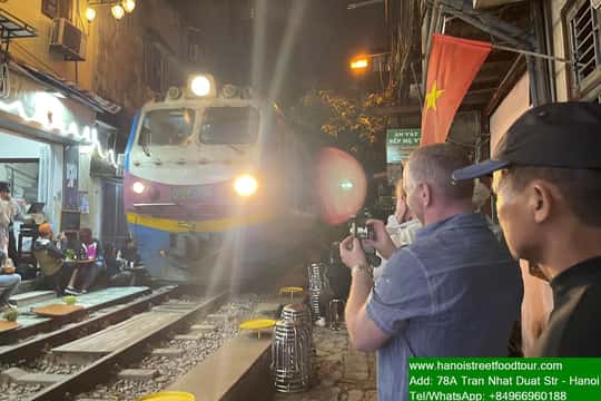Featured tour with 12 reviews: Hanoi Train Street and Old Quarter Street Food Tasting