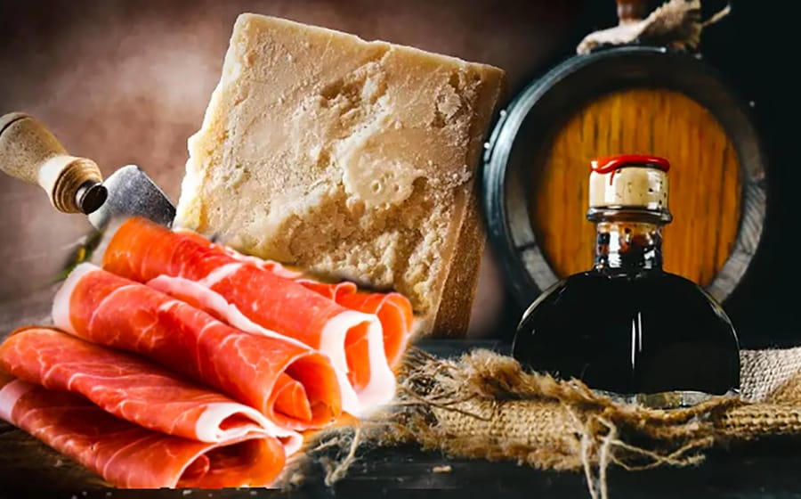 Parmigiano Reggiano, Parma Ham and traditional balsamic vinegar tasting