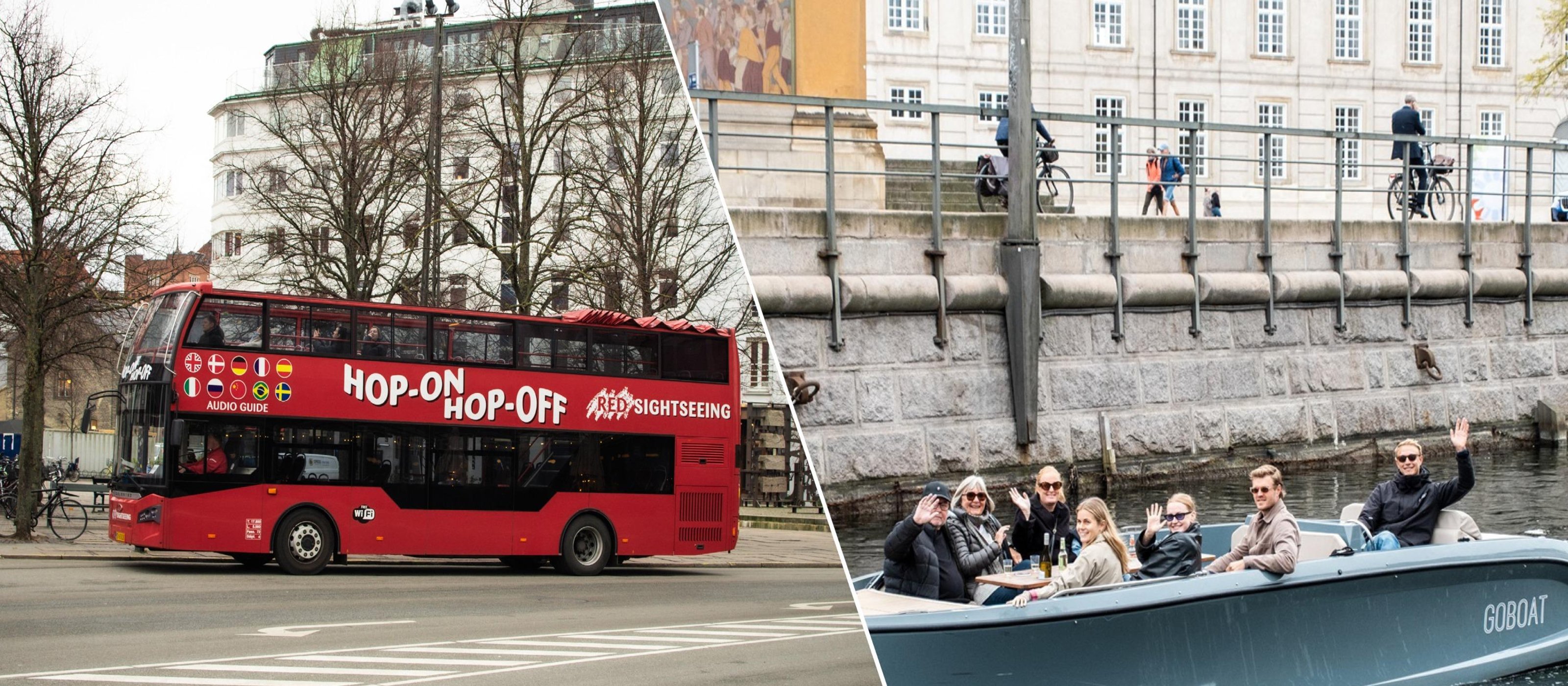 24-Stunden Hop-on Hop-off Bus Tour & 1-Stunde geführte GoBoat Hafenrundfahrt