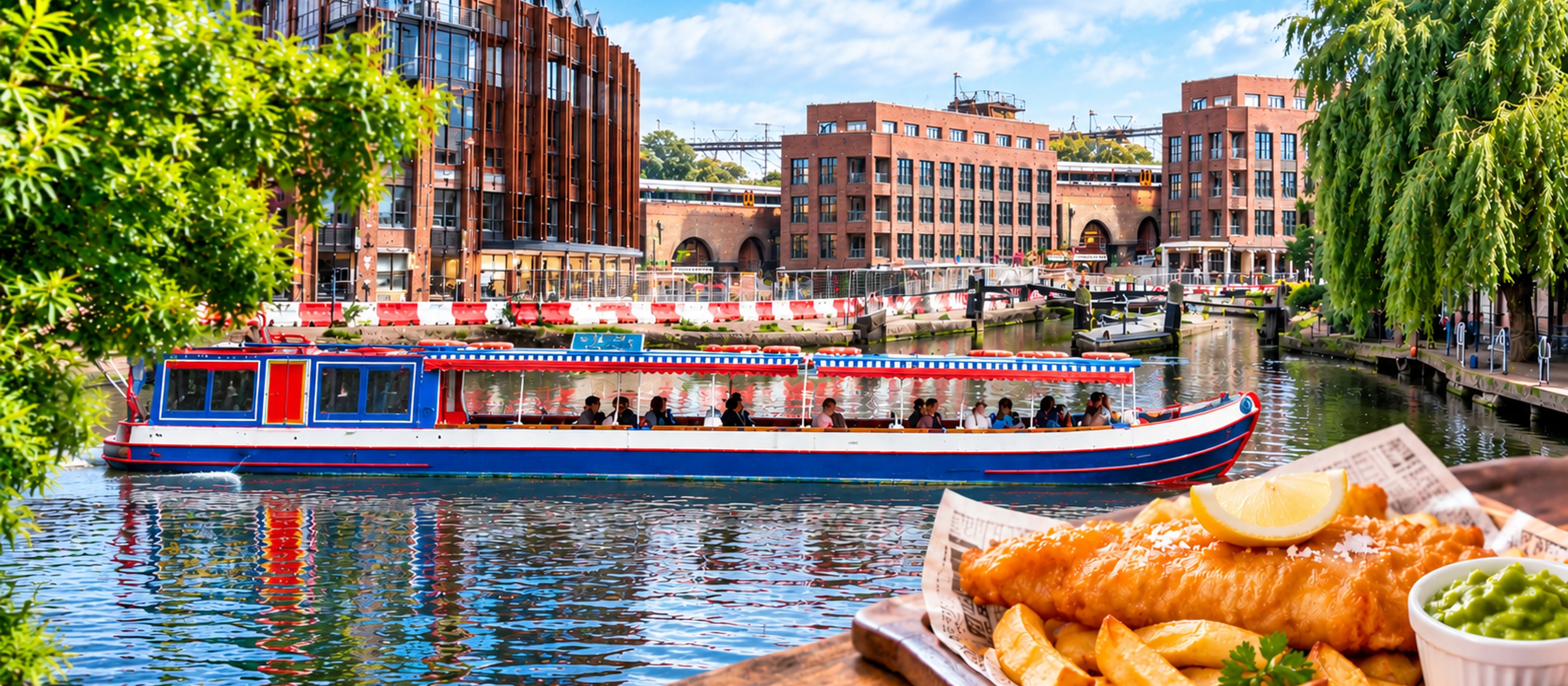 Camden Town Kanalboot-Erlebnis + Fish and Chips
