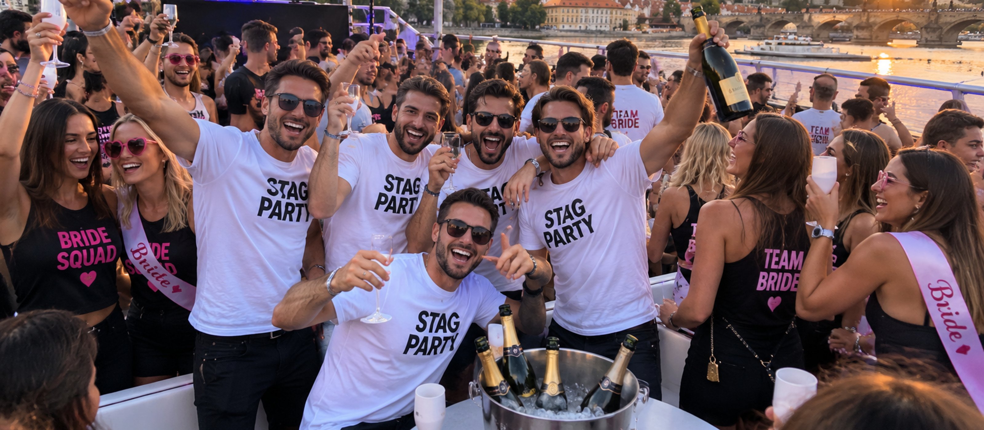Prag: Junggesellenabschiedspaket mit Bootsparty & Clubs