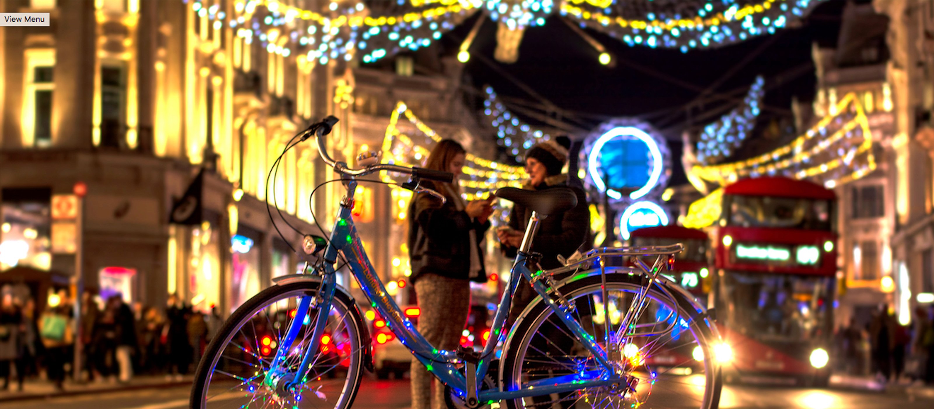 Londoner Weihnachtsbeleuchtungs-Fahrradtour