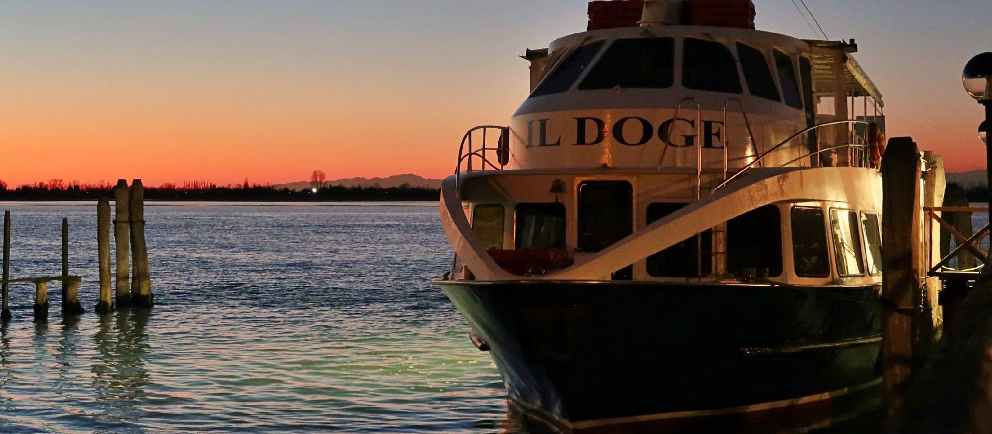 Punta Sabbioni Venedig bei Nacht und Panorama-Sonnenuntergangsfahrt