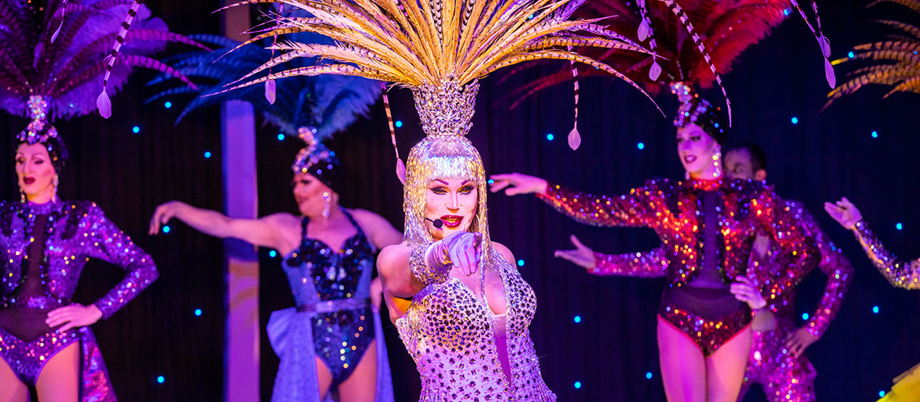 Eintrittskarte für Travestie-Revue-Show