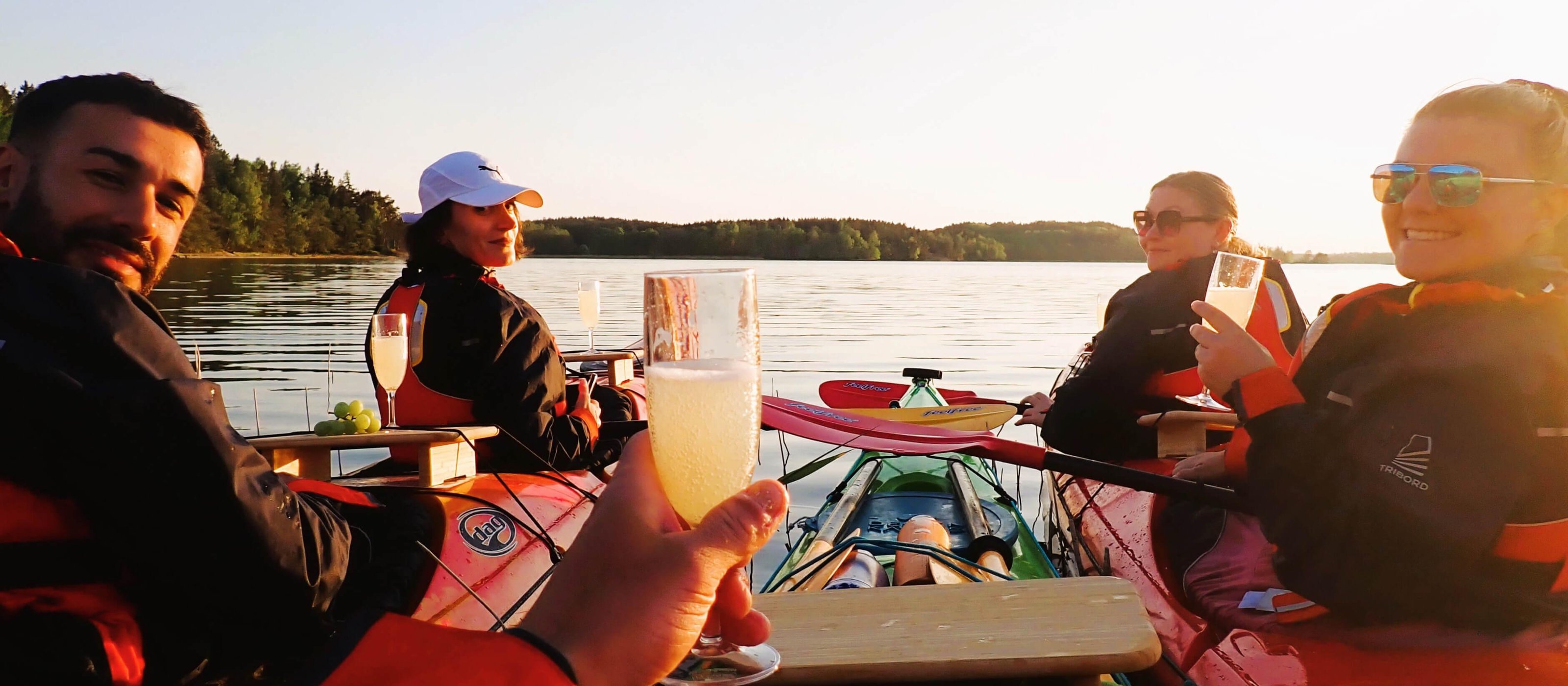 Sunset Archipelago Kayaking & Toast on the Water