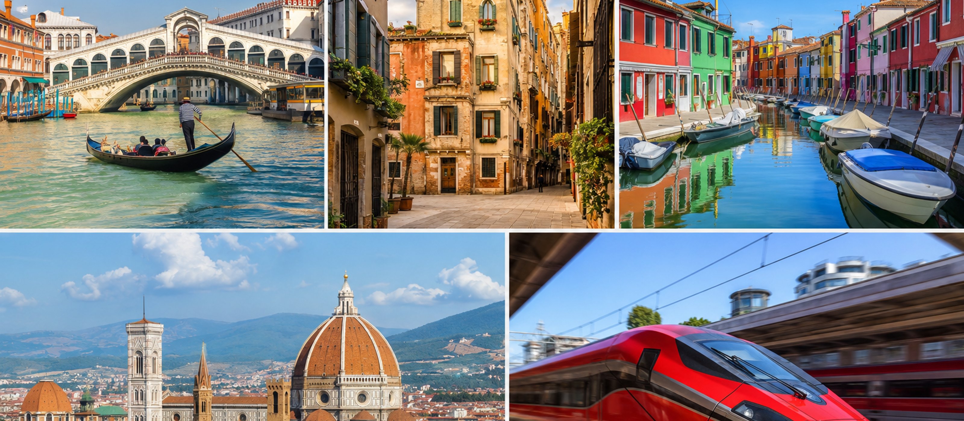 Venedig und Florenz: 2-tägige Premium-Tour mit dem Hochgeschwindigkeitszug