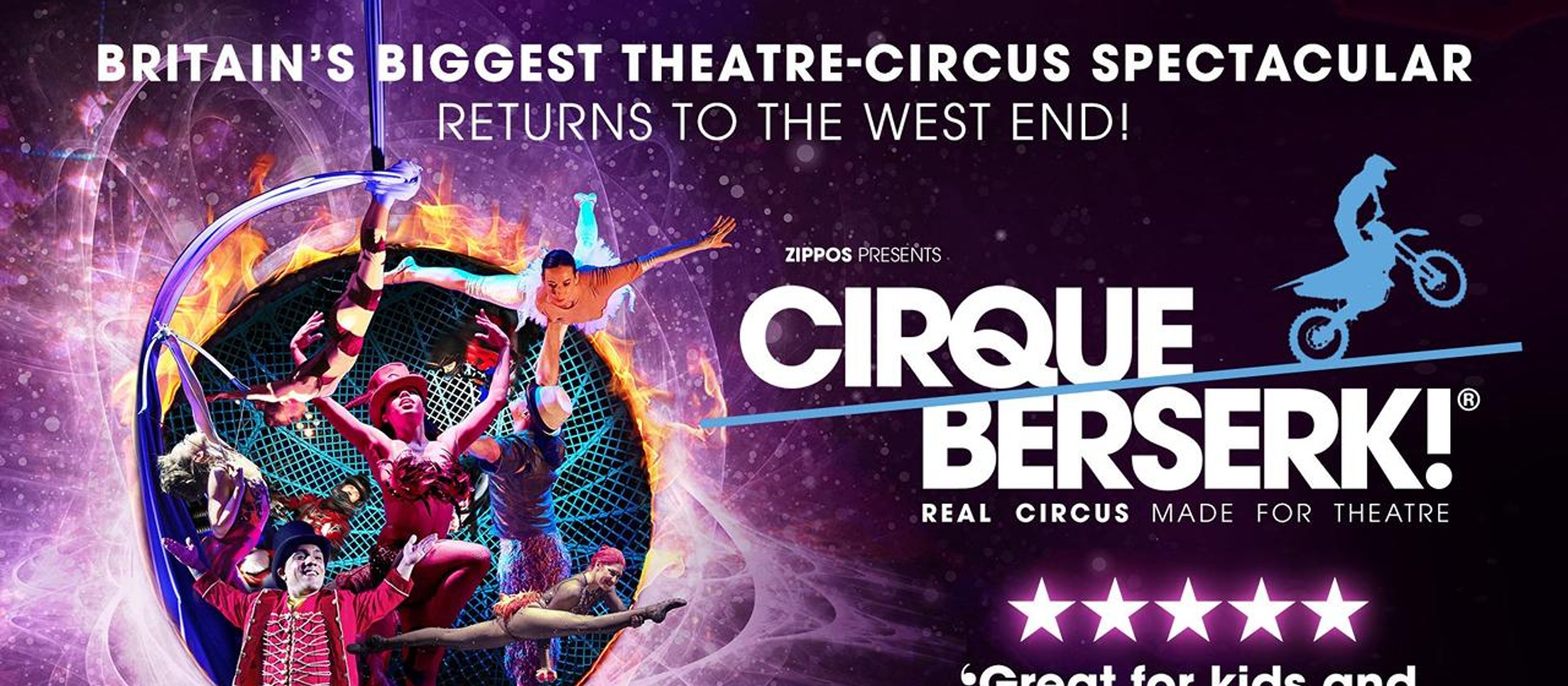 London's West End: Eintrittskarte für Cirque Berserk