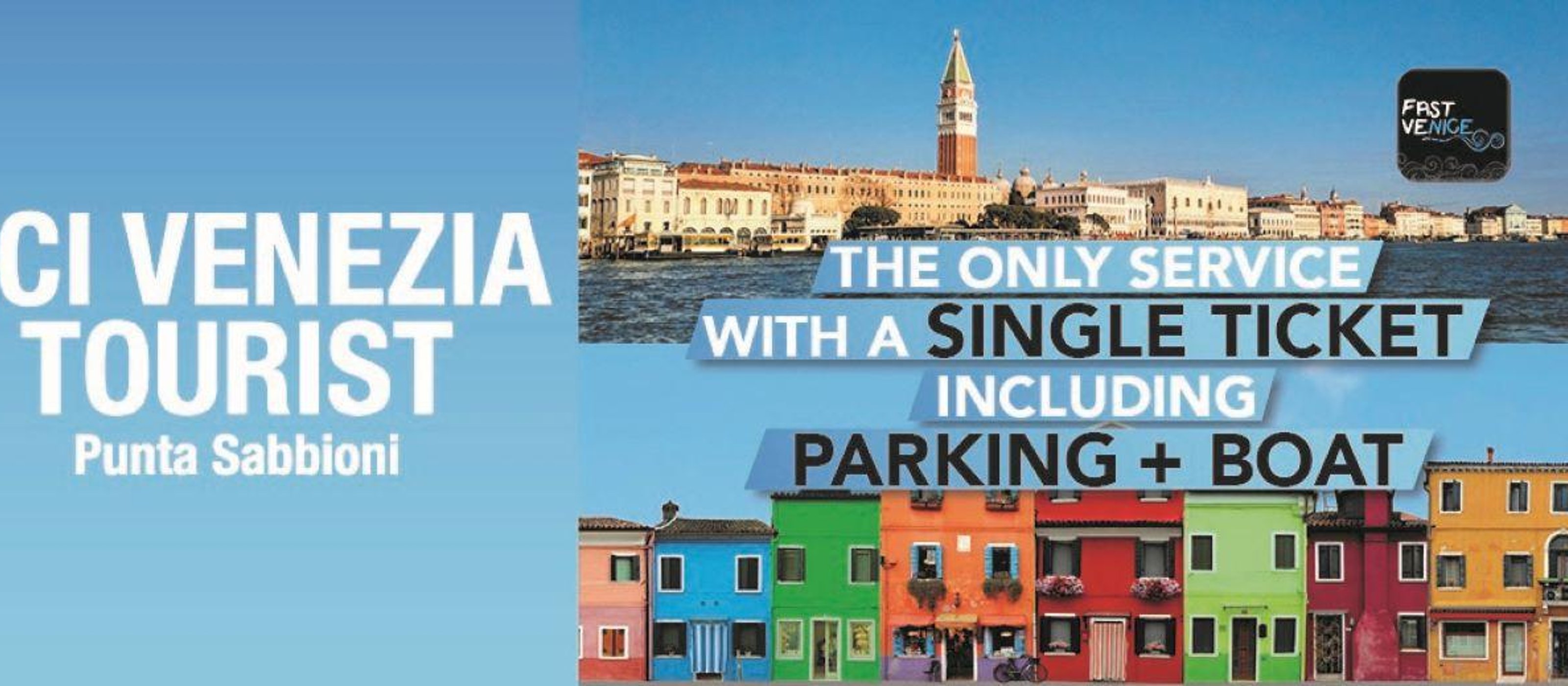Venedig, Murano, Burano Parkplatz inklusive