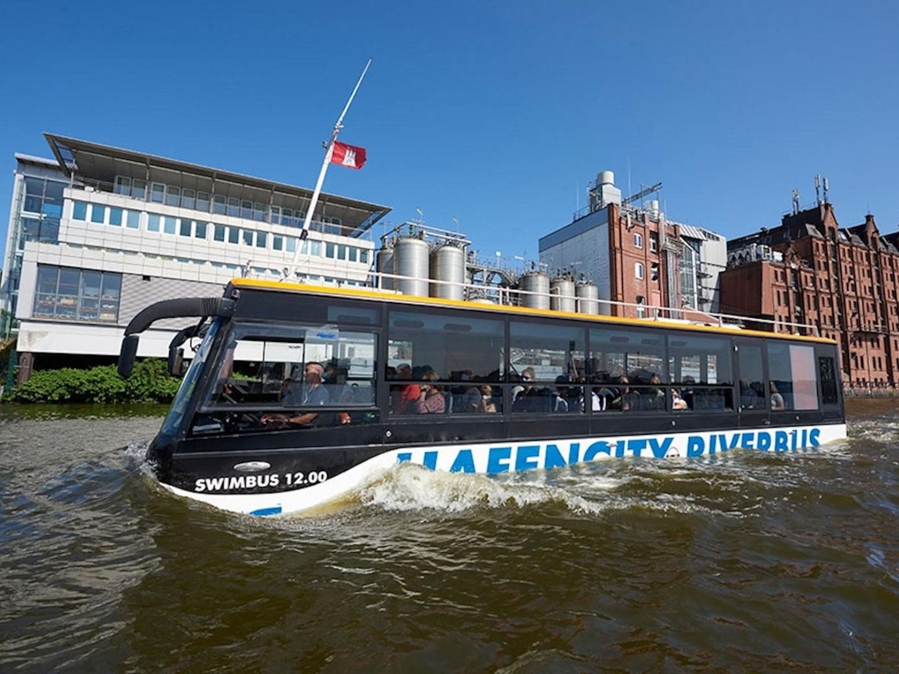 Hamburg: Geführte Amphibienbus Tour