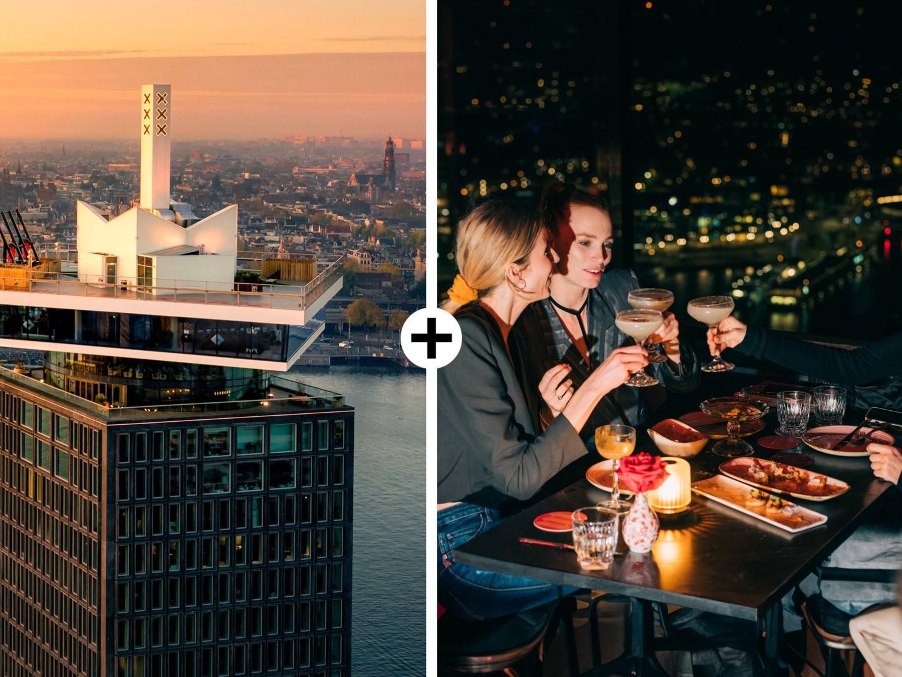 A'DAM Lookout Ticket und Mittag- oder Abendessen-Gutschein