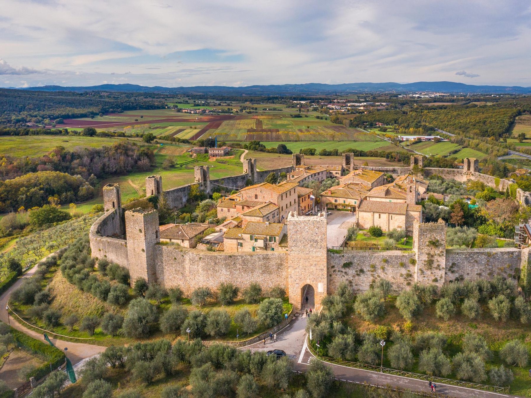 Monteriggioni & Val d'Orcia Optionale Weinprobe