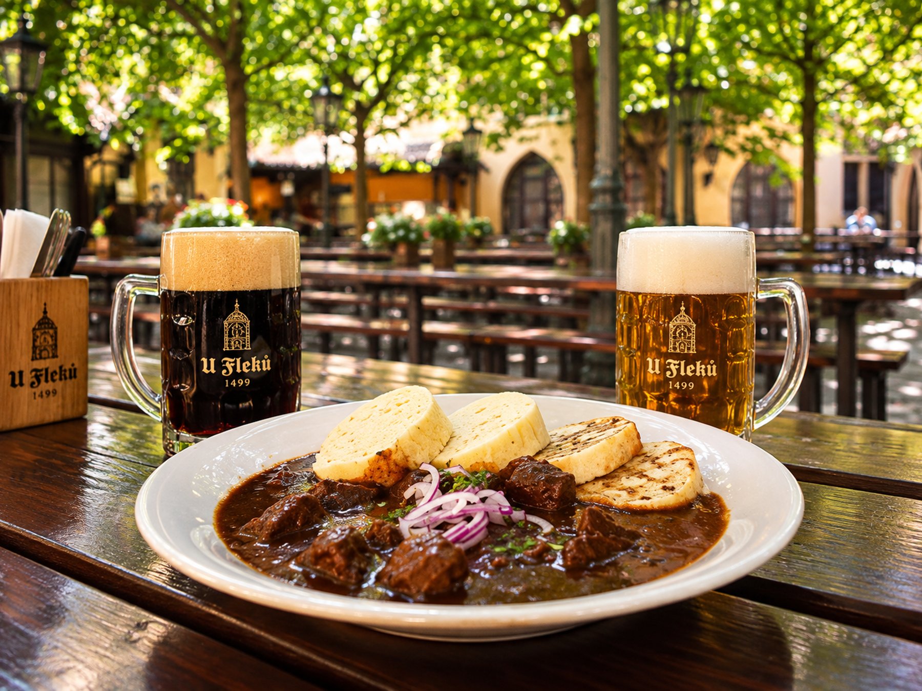 Prag: Brauerei-Tour im U Fleků, Bierverkostung & Abendessen