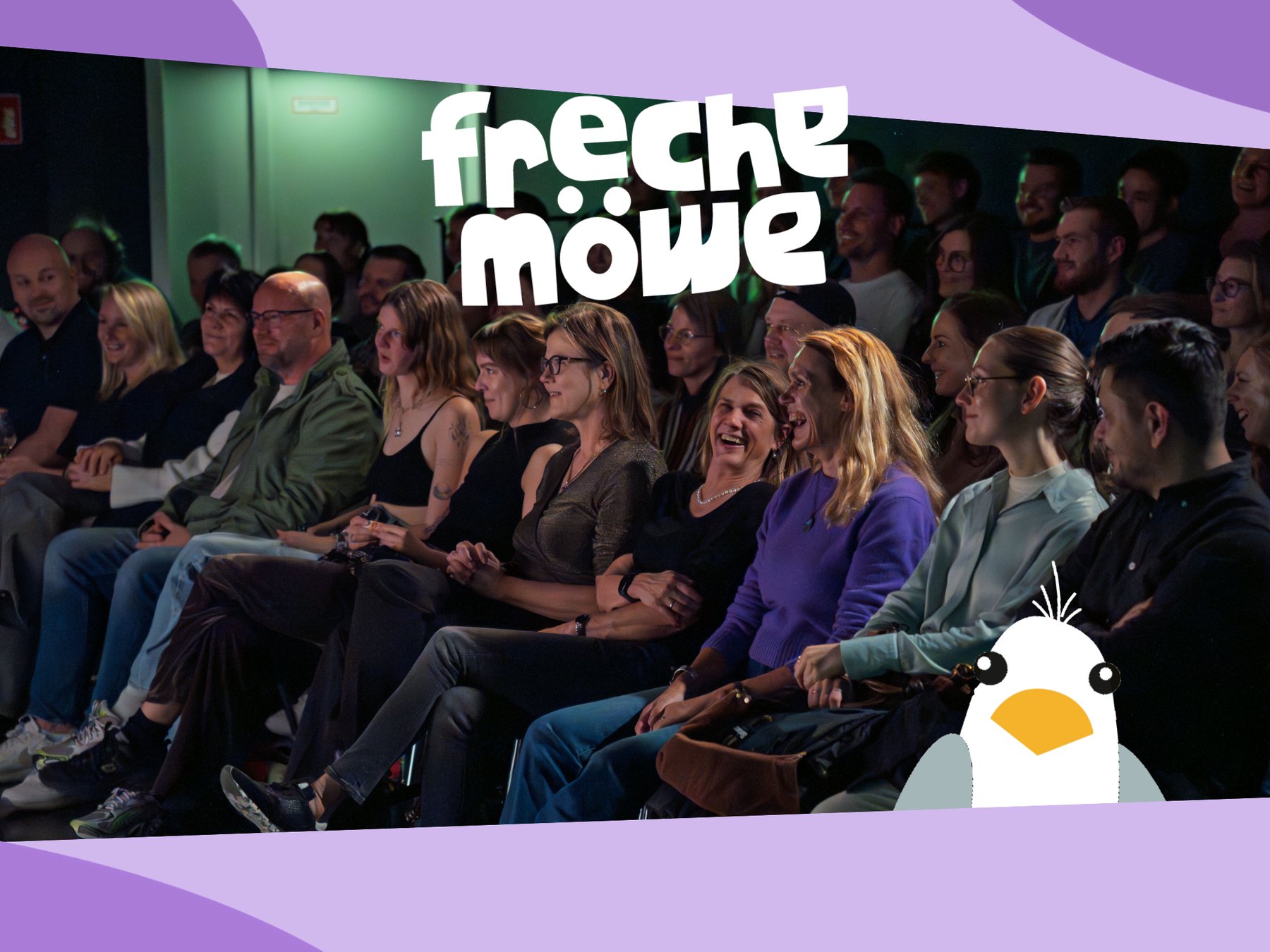 In Hamburg Stand-up Comedy im Cafe Blau in den Zeisehallen - Freche Möwe