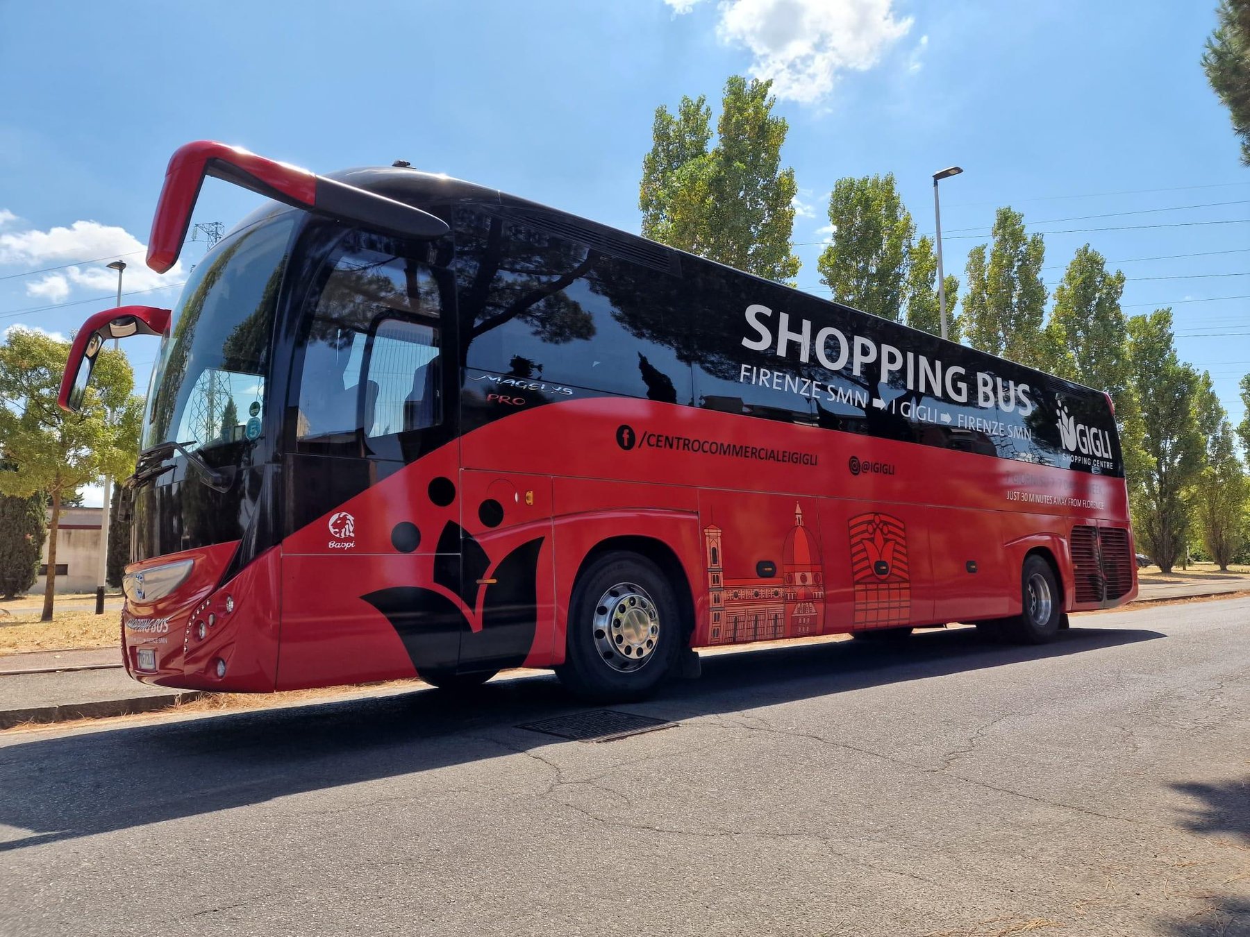 Florenz"I Gigli" Einkaufszentrum Hin- und Rückfahrt Shuttlebus