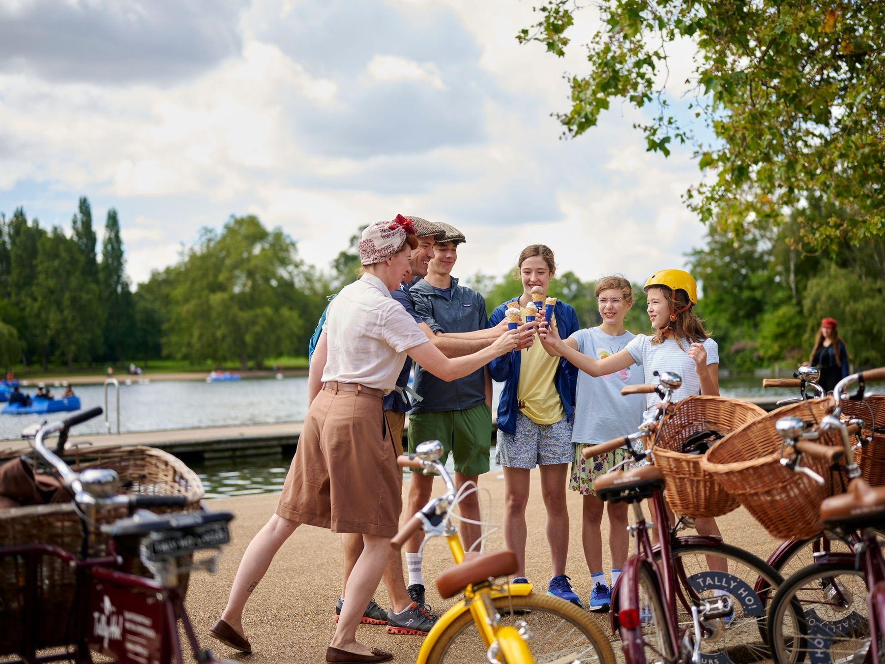 Private geführte Familien-Fahrradtour mit Kindersitzen