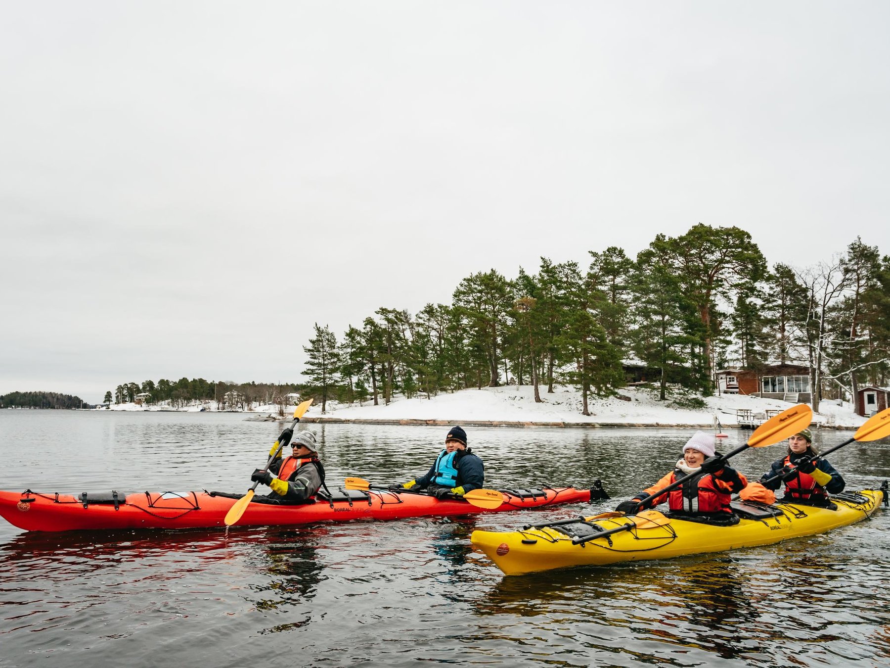 Stockholm: Winterkajak, schwedische Fika und heiße Sauna