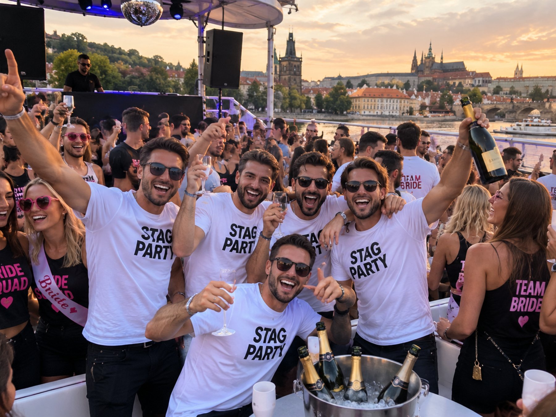 Prag: Junggesellenabschiedspaket mit Bootsparty & Clubs