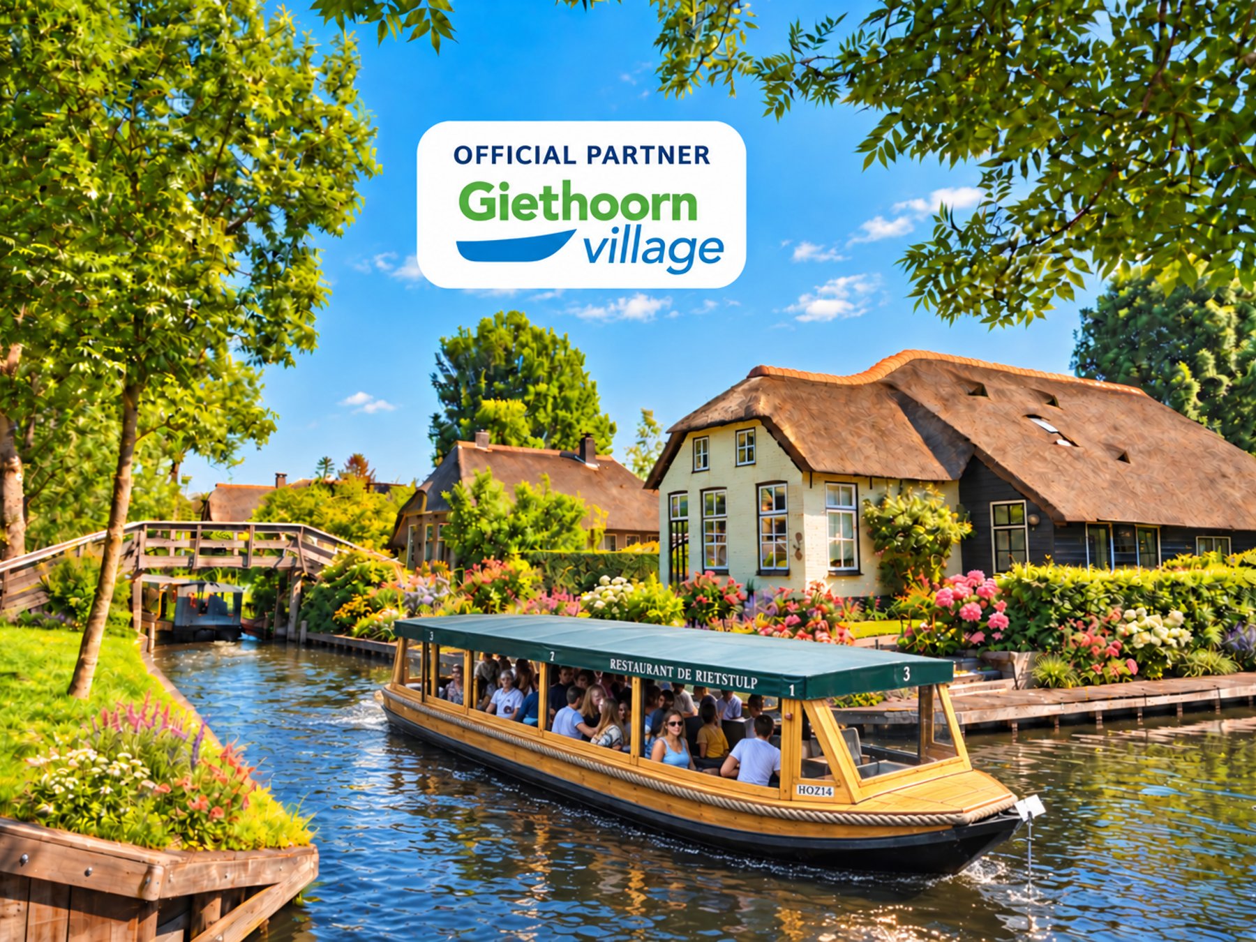 Amsterdam: Tour durch das Märchendorf Giethoorn & Grachtenfahrt