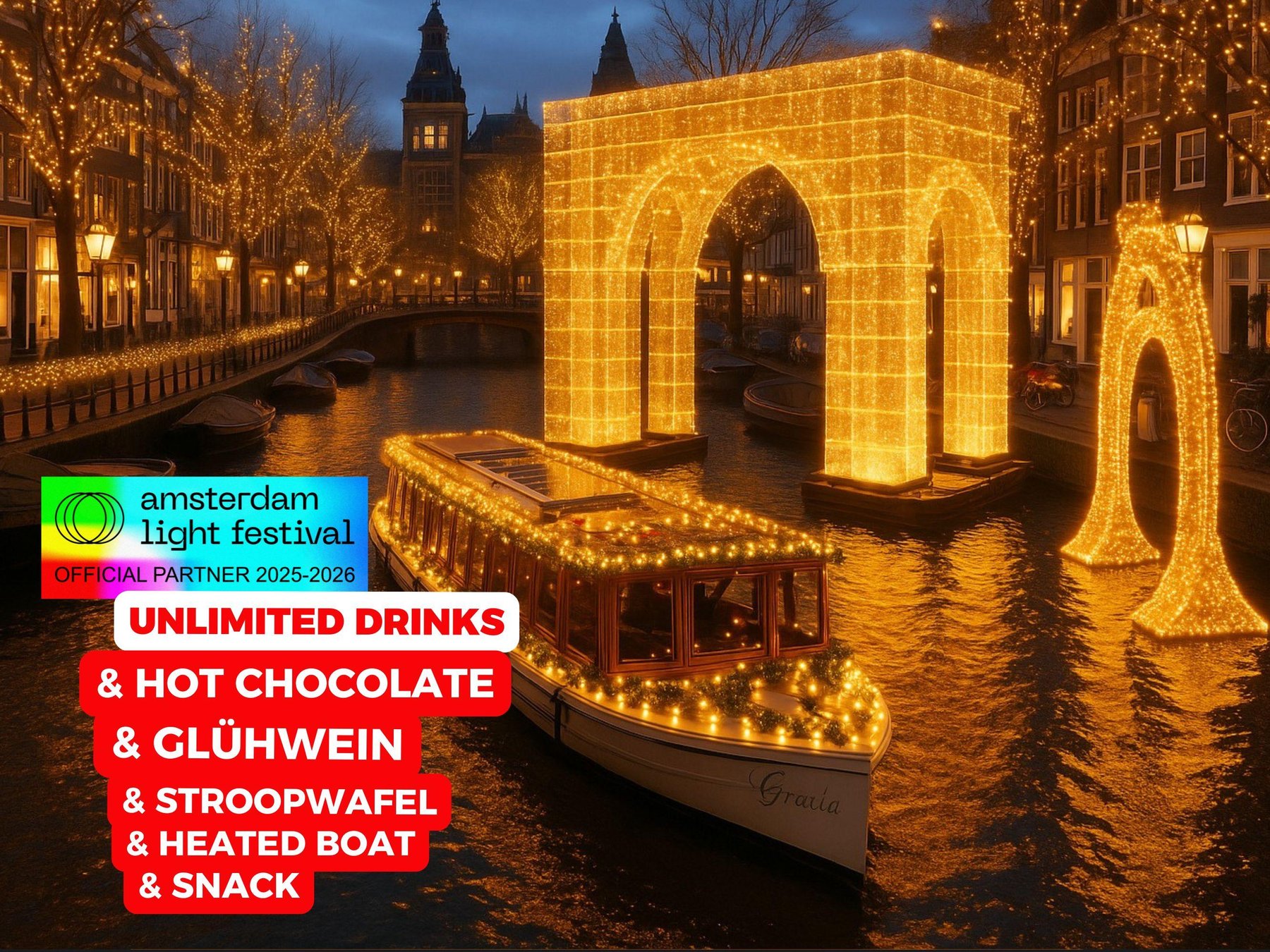 Amsterdam Light Festival: Bootstour