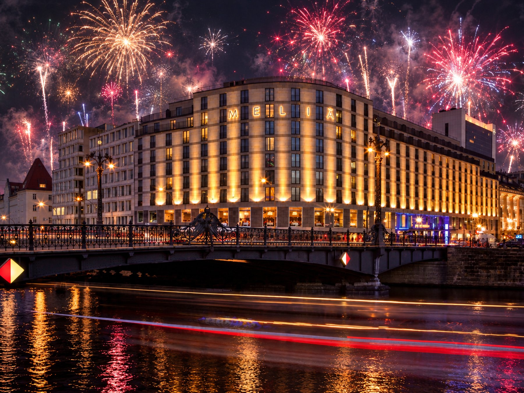 Silvester-Gala im Meliá Berlin mit Buffet und Getränken