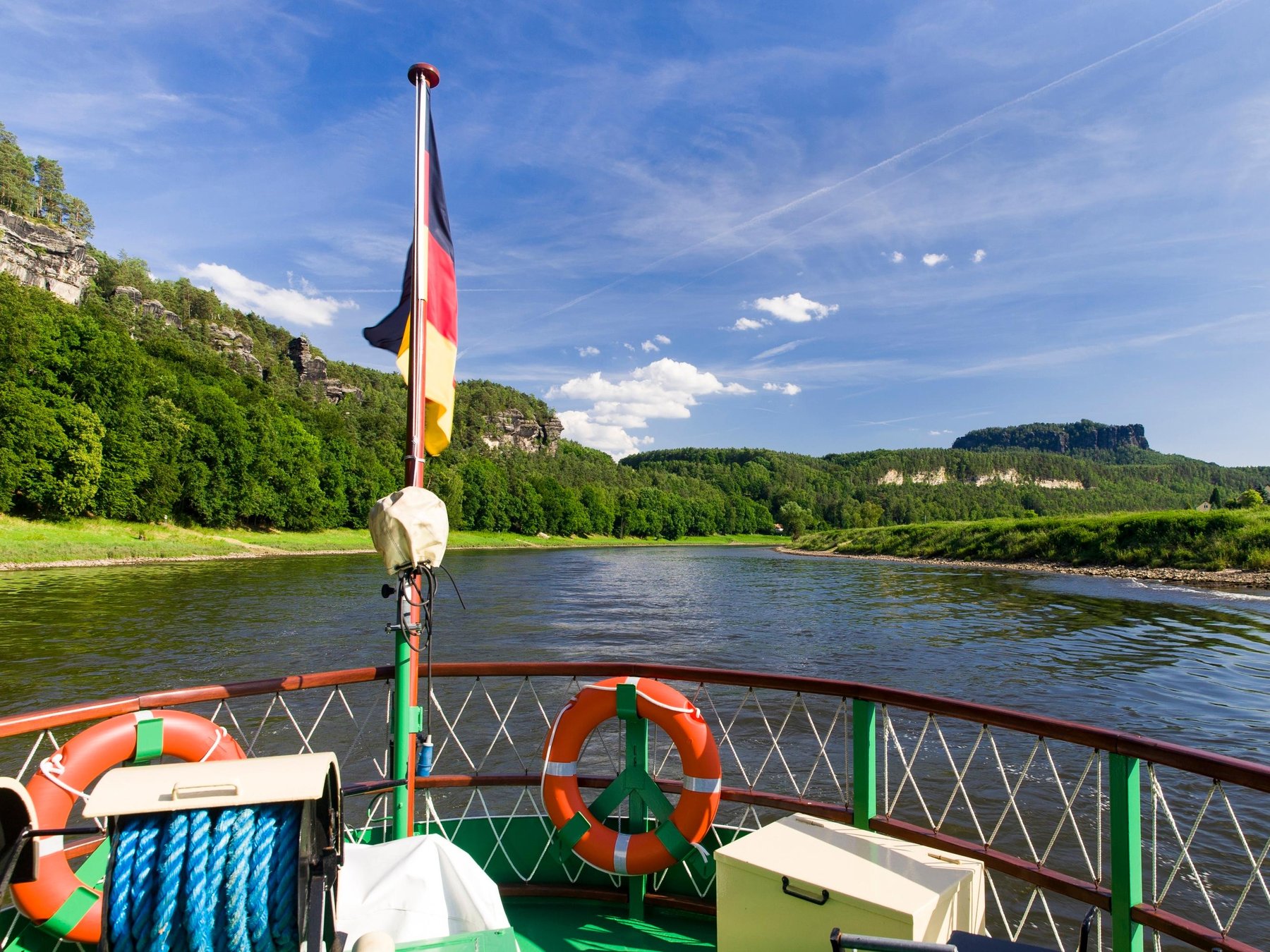 Bad Schandau Sächsische Schweiz Bootsfahrt
