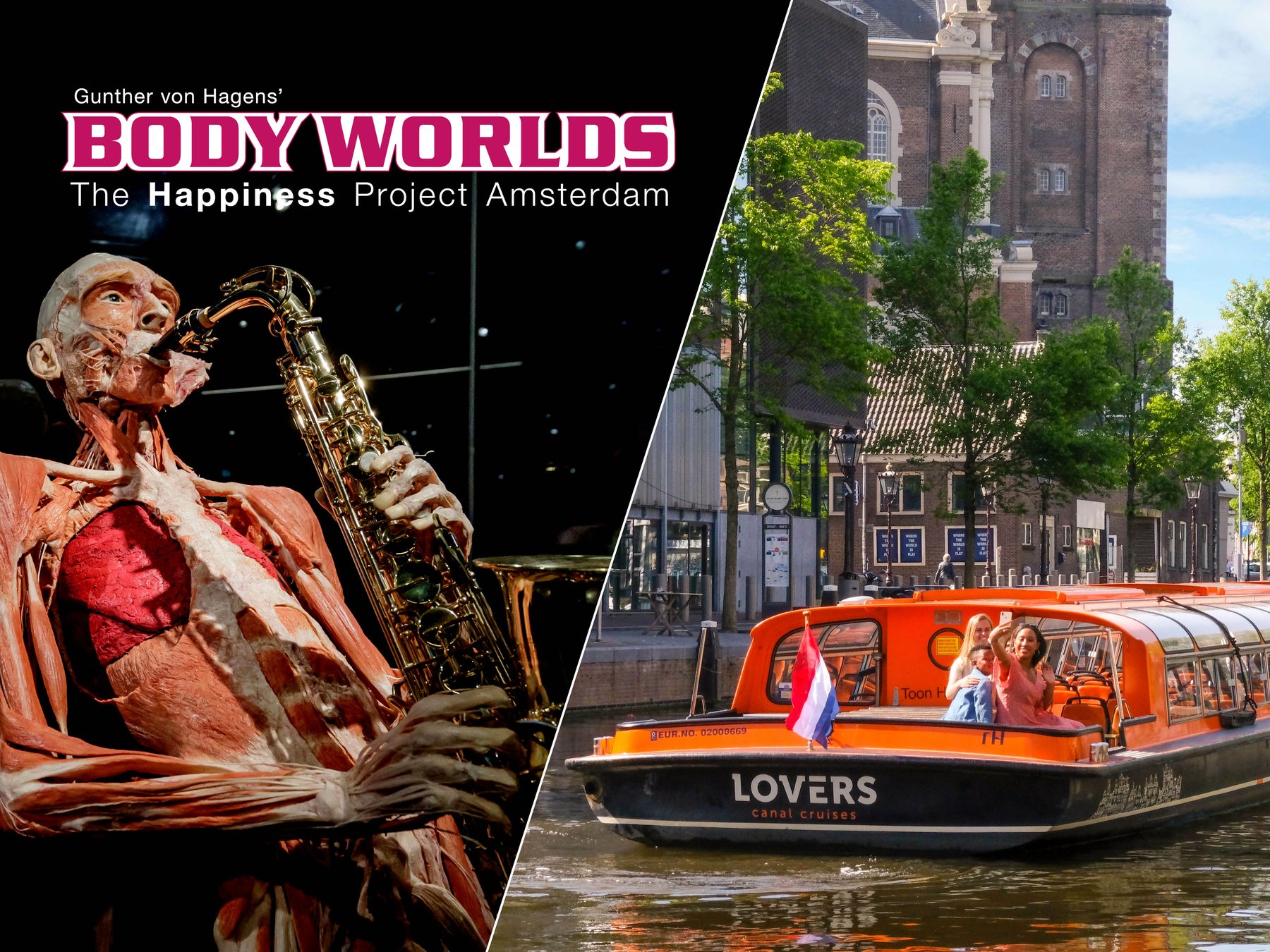 Amsterdam: Körperwelten-Ausstellung und GrachtenrundfahrtDeutsch