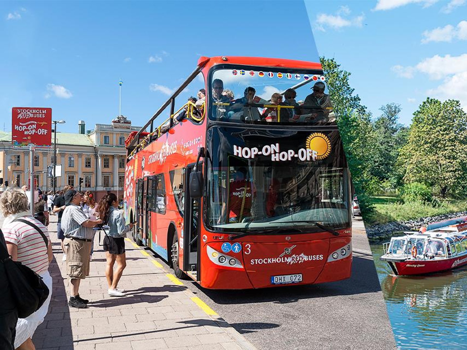 Hop-On Hop-Off Bus- oder Bootsoption