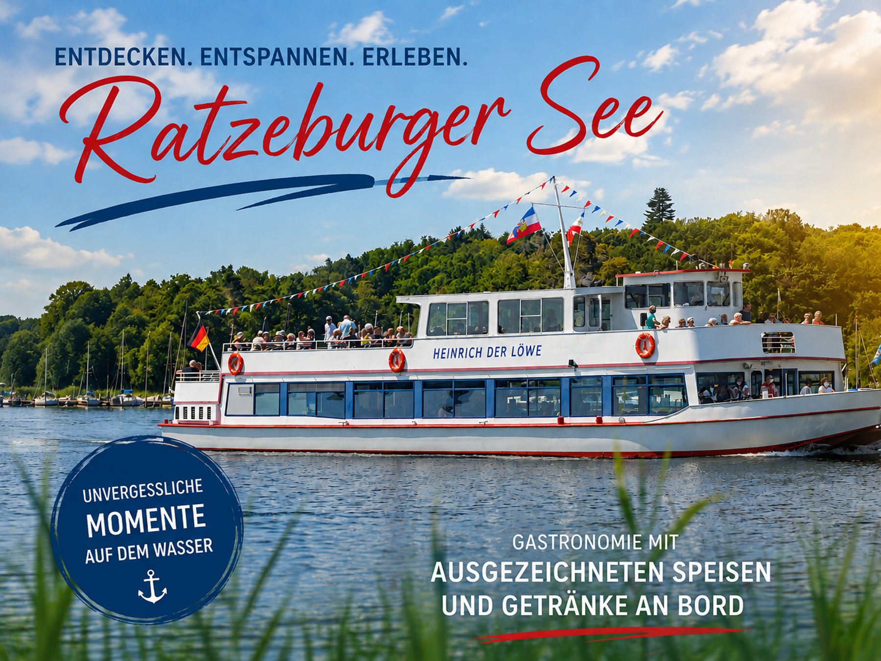 RatzeburgRatzeburger See: 2-Stündige historische Kreuzfahrt mit Unterhaltung