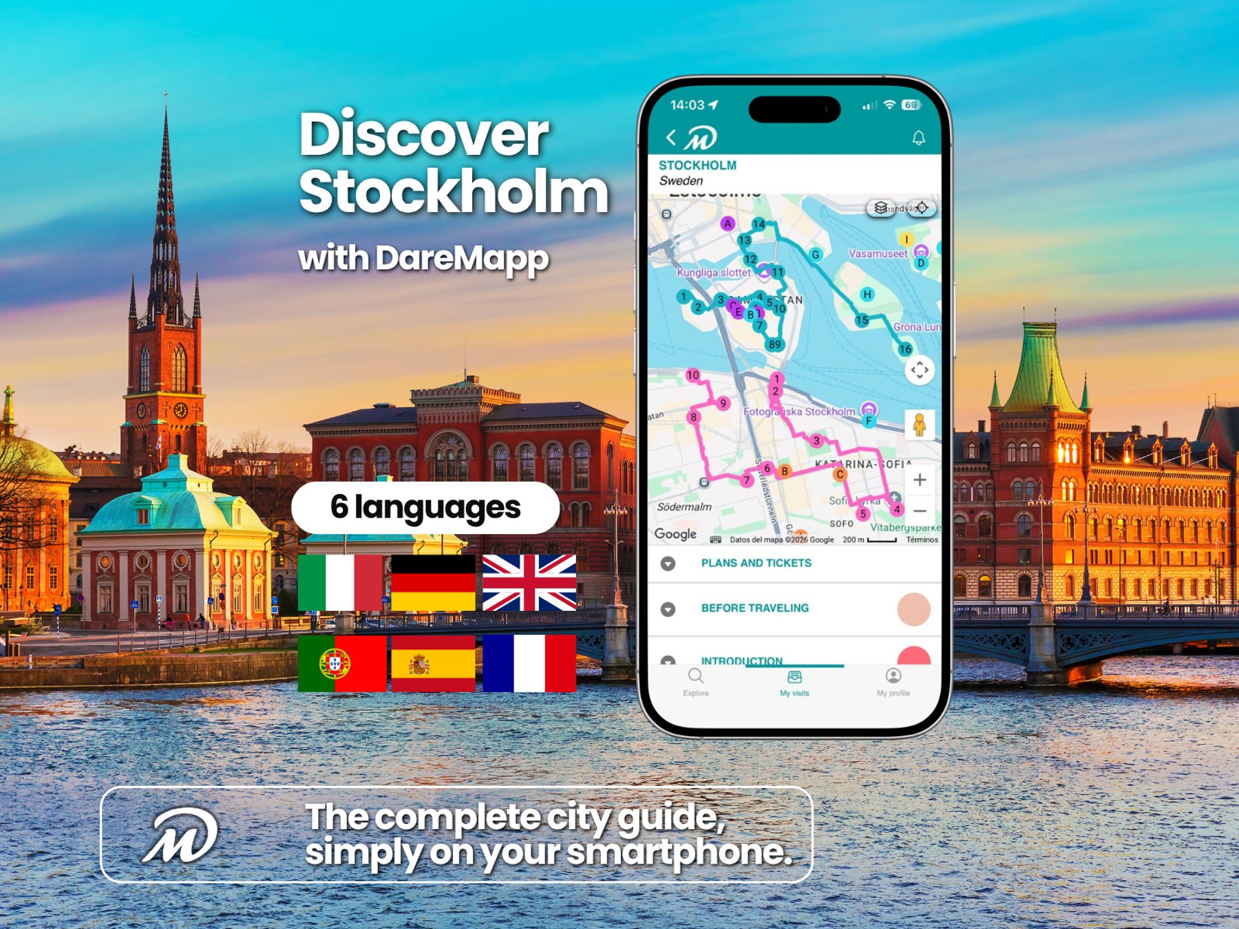 Stockholm: Private Führung mit Ihrem Handy