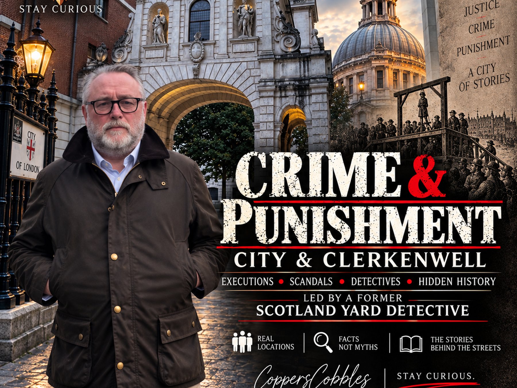 In London Verbrechen & Bestrafung Tour mit Scotland Yard Ex-Det 2h 30m