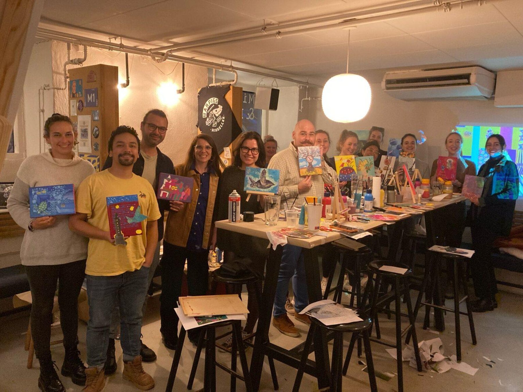 Malkurs mit Materialien und Anleitung