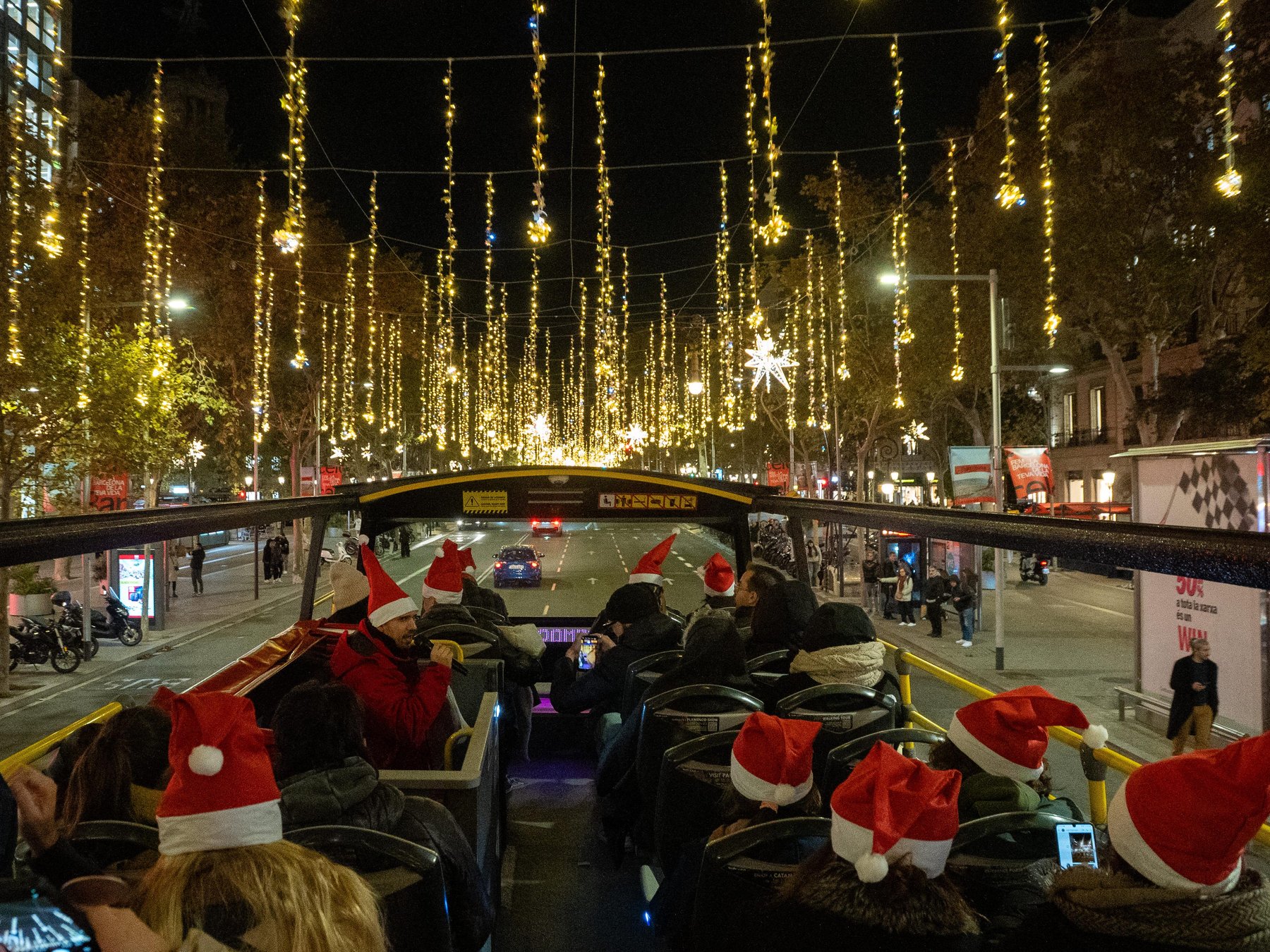 Weihnachtsbeleuchtung Open-Top Bus-Tour
